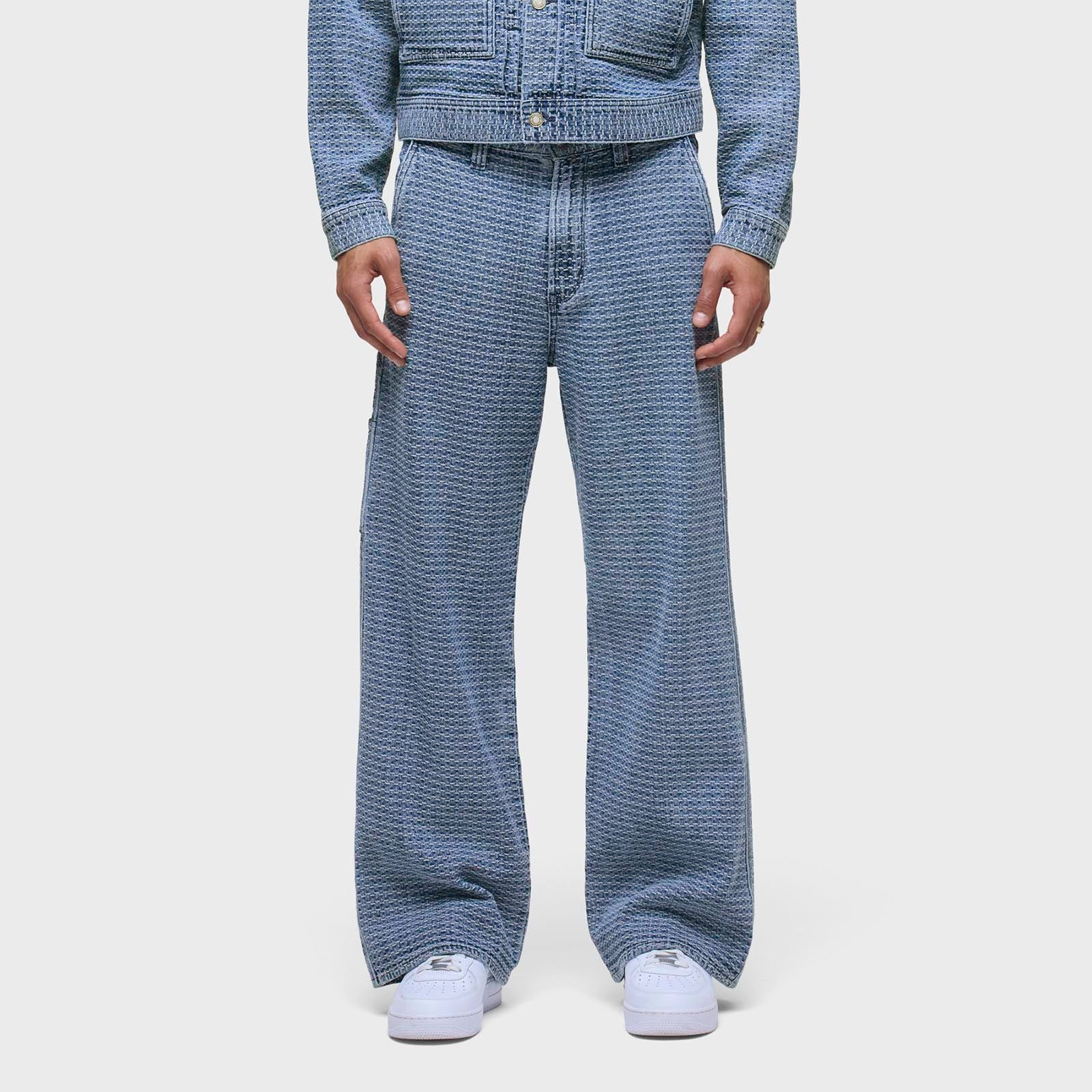 Hudson Luca Wide Leg Carpenter 'Jacquard Indigo'