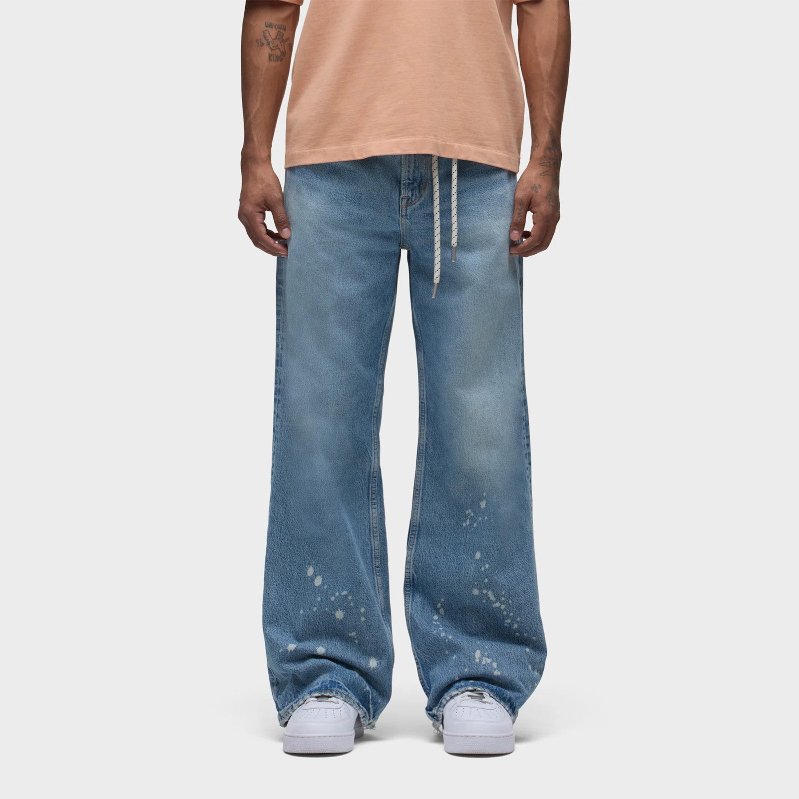 Hudson Luca Wide Leg Denim 'Bleached'