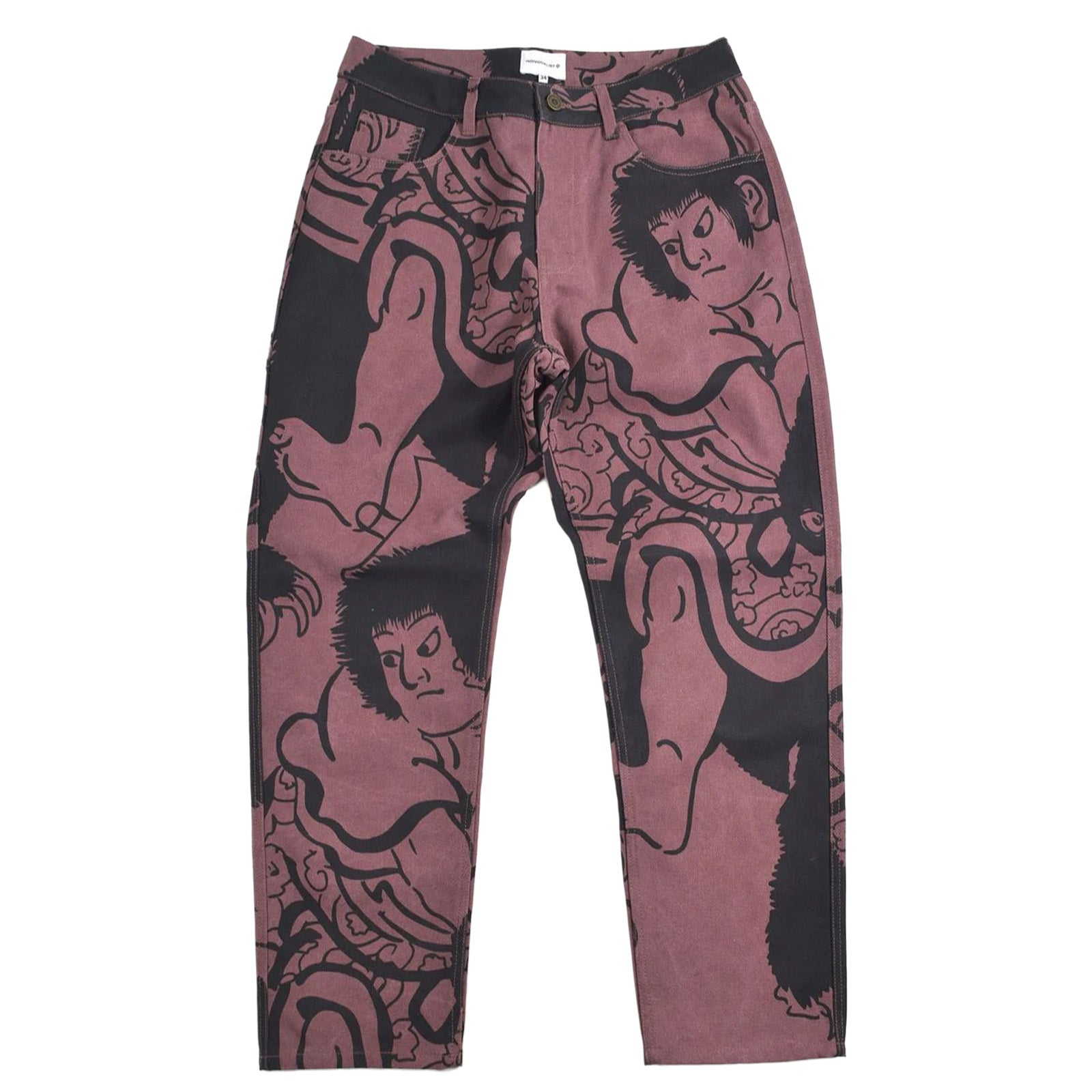 Indvlst Lab Kintaro Print Carpenter Pant ‘Merlot'