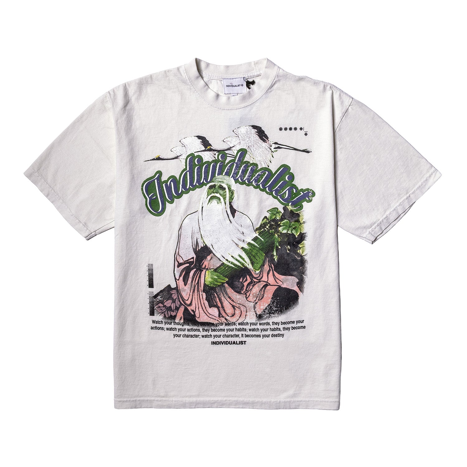 Indvlst Lab Destiny Lao Tzu SS Tee 'Antique White'