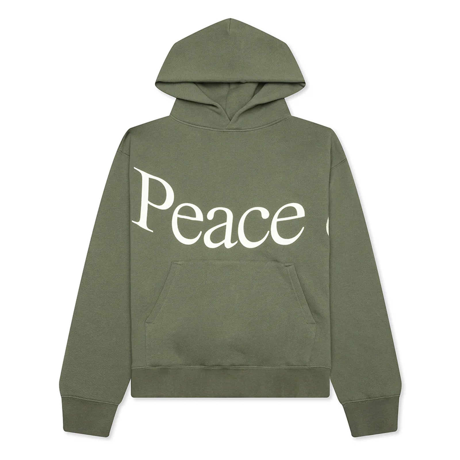 Museum Of Peace And Quiet Jumbo Wordmark Hoodie 'Olive'