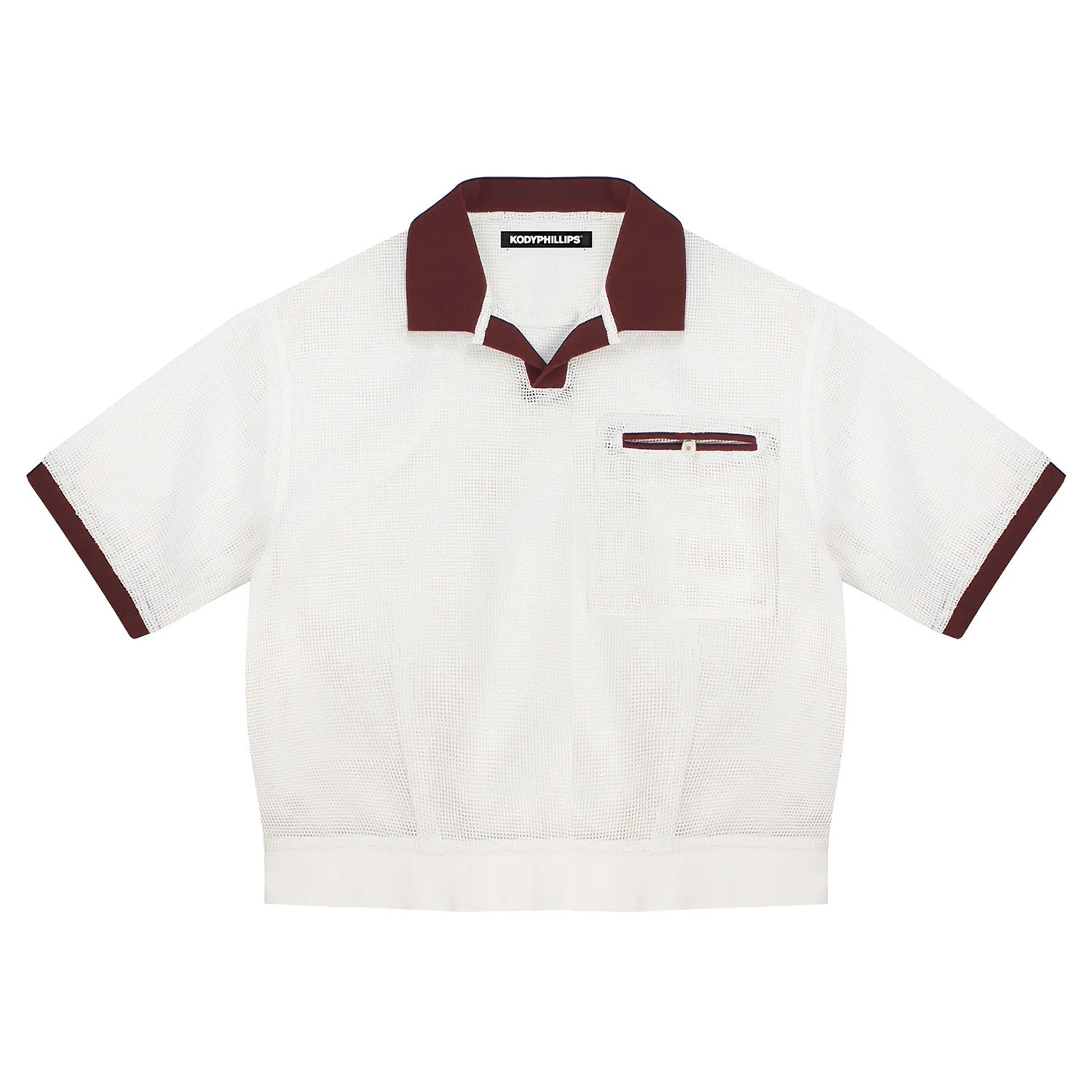 Kody Phillips Mesh Polo 'Maroon'