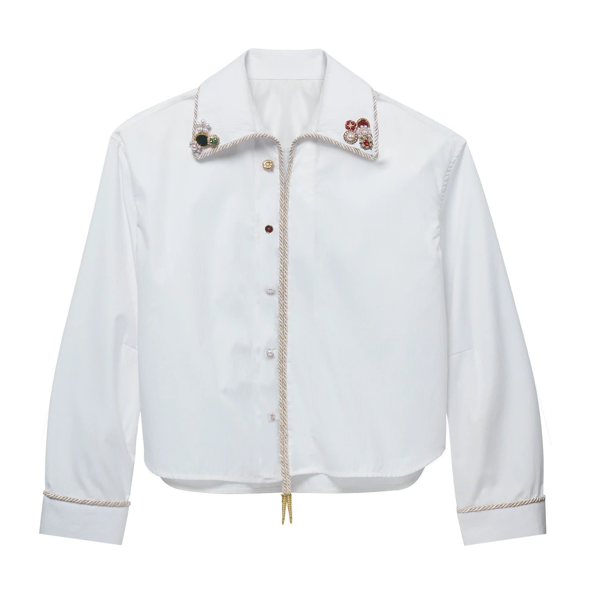 Kody Phillips Embellished L/S Lasso Shirt 'White'