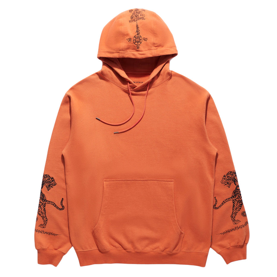 Maharishi Dueling Tigers Hooded Sweat 'Rust'