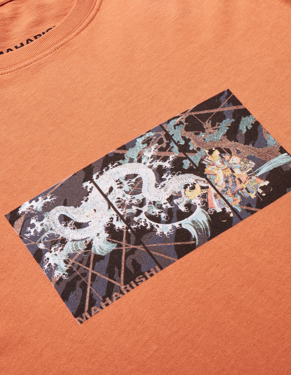 Maharishi Triptych Water Dragon T- Shirt 'Rust'