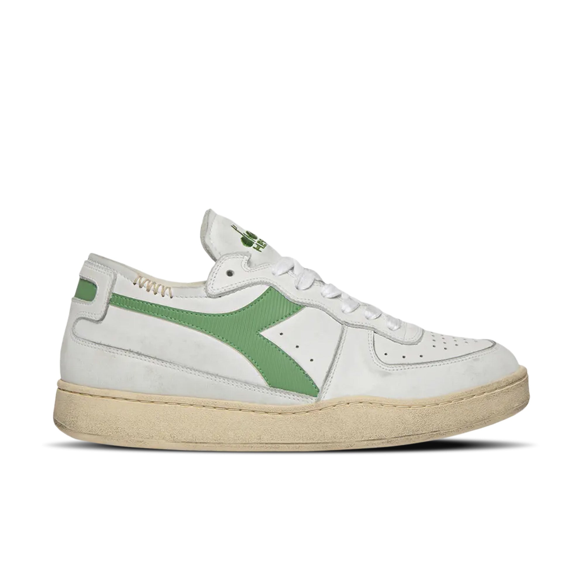 Diadora Uomo Mi Basket Row Cut Philly 6 – Scarpe Sneakers Basse In Pelle – Bianco - 4