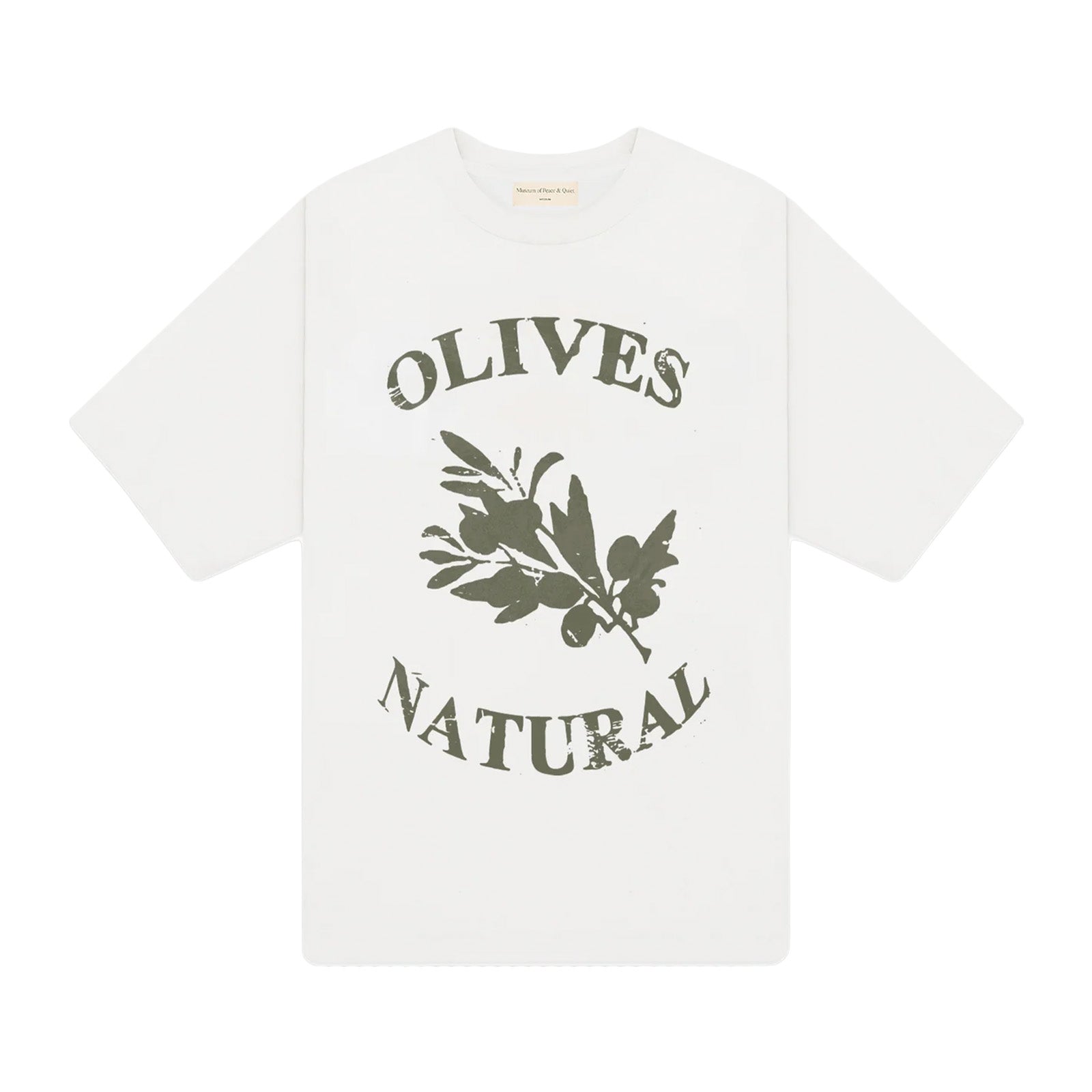 Museum Of Peace And Quiet Olives T-Shirt 'White'