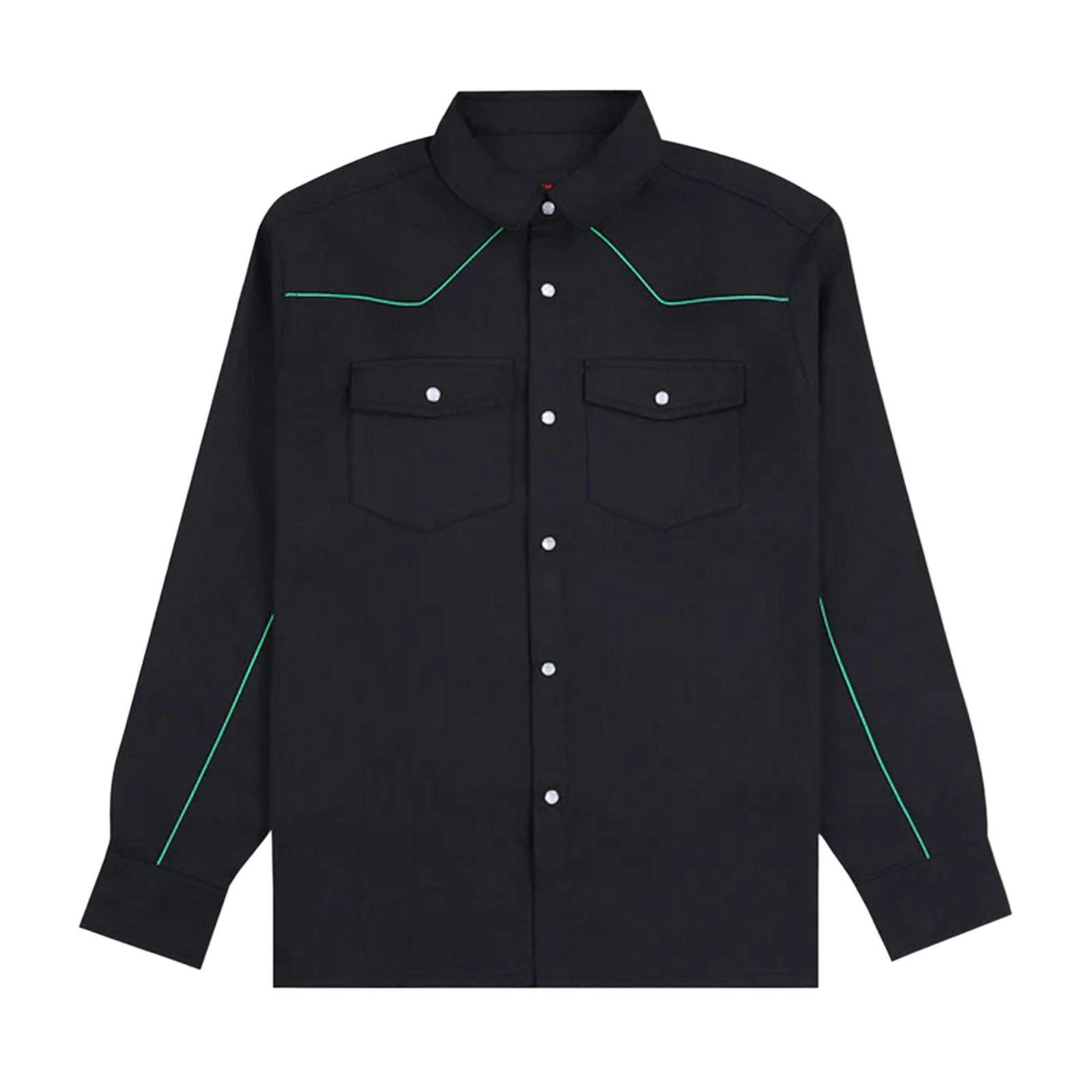 Pleasures Nylon Western Button Up 'Black'