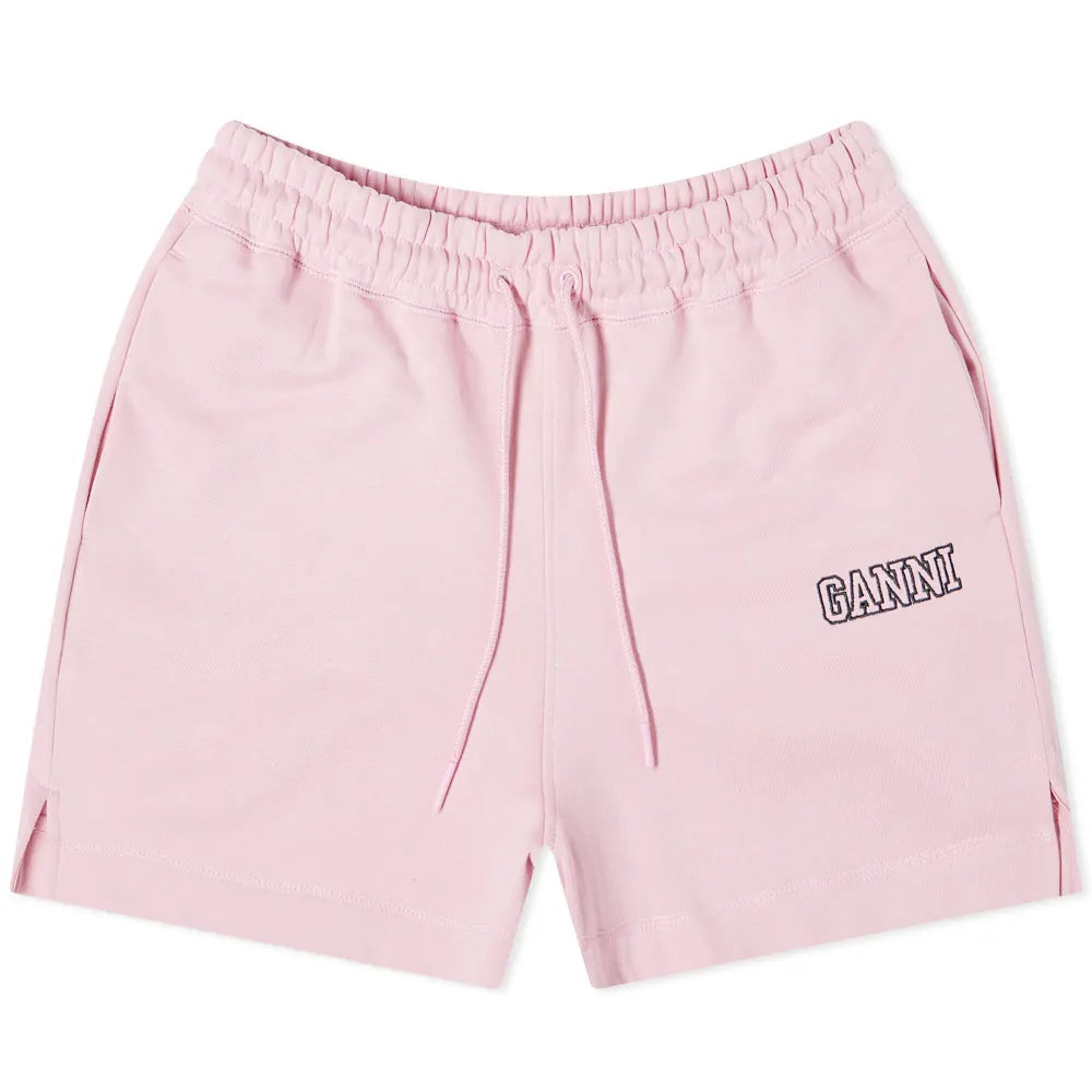 Ganni Logo Embroidered Drawstring Shorts 'Sweet Lilac'