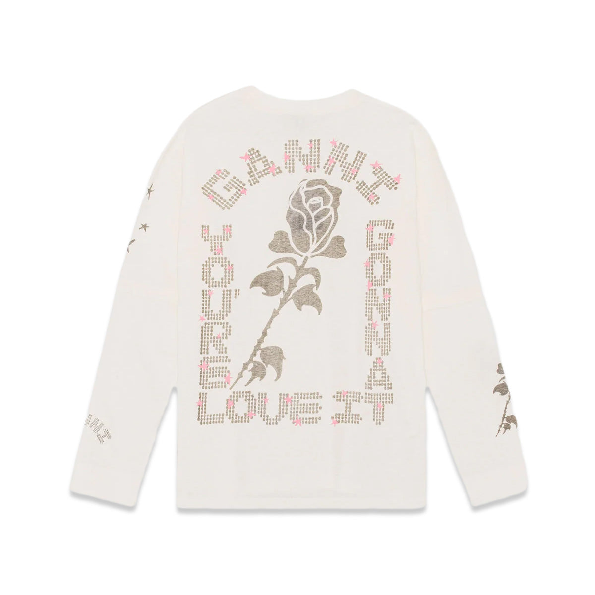 Ganni Light Jersey Layered Long Sleeve T-Shirt 'Vanilla Ice'