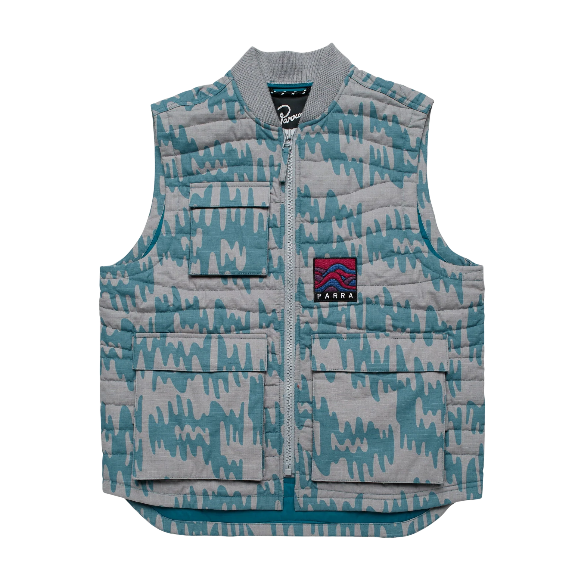 Parra Tremor Pattern Vest 'Alloy Grey'