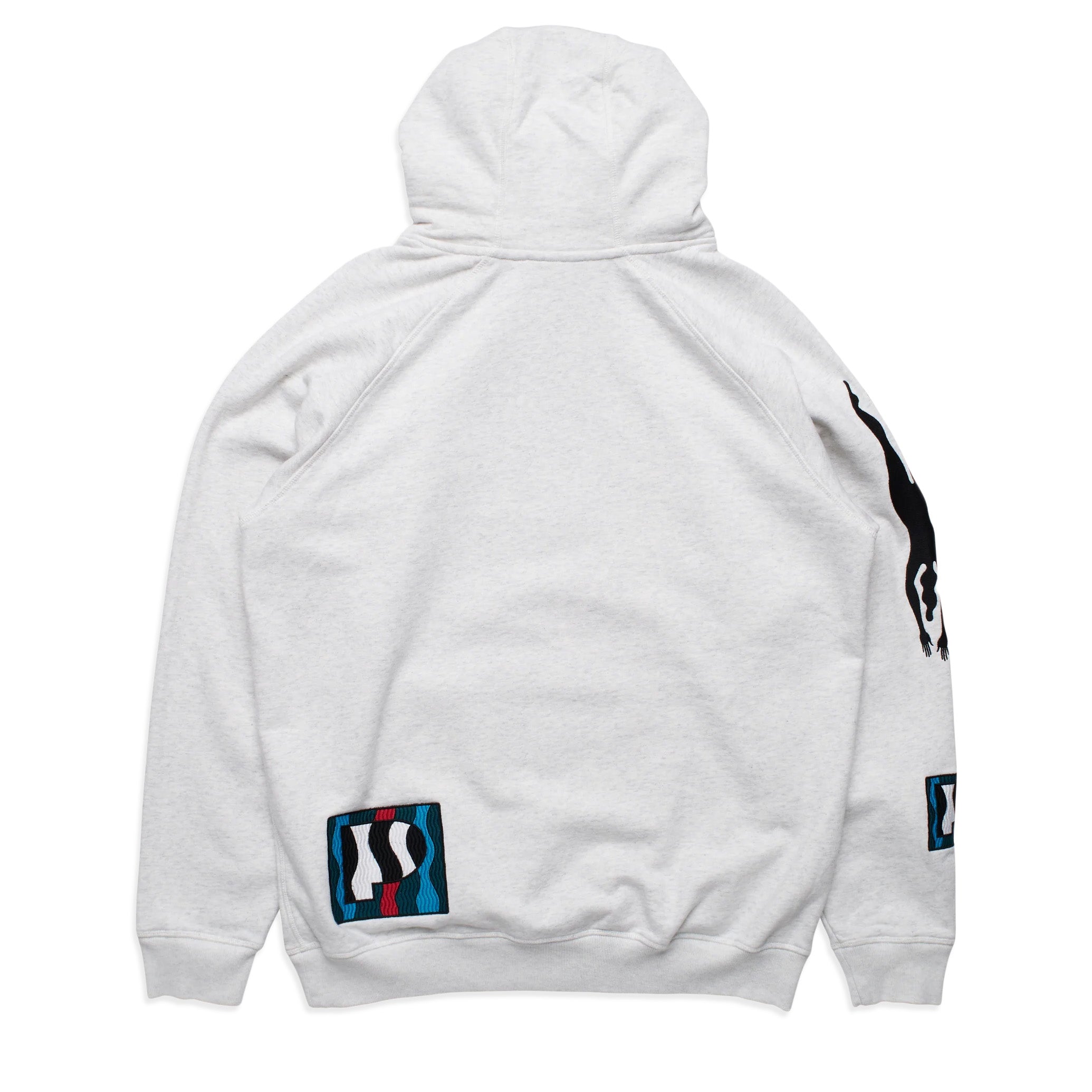 by Parra Zebra Striped P Hoodie 'Ash Grey'
