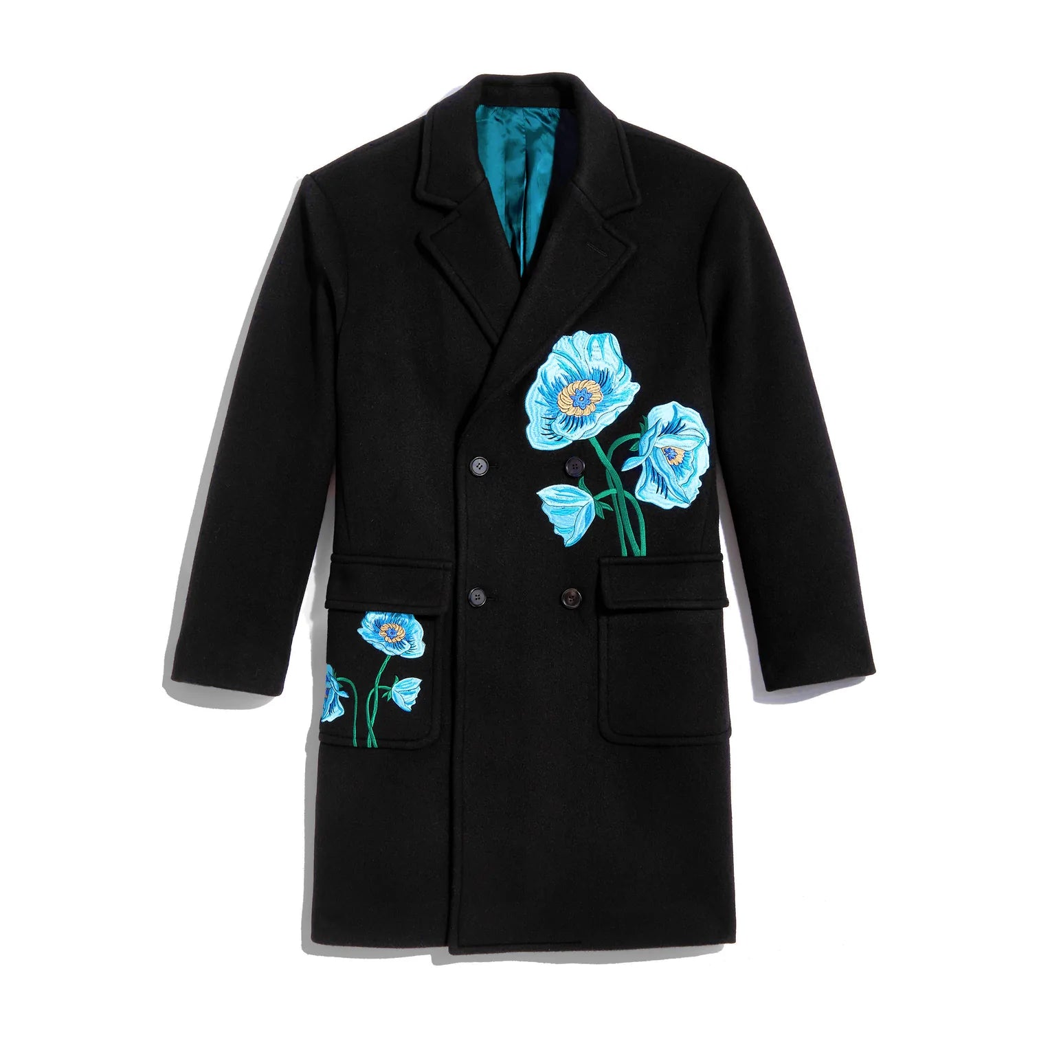 Awake Floral Oversized Overcoat 'Black'