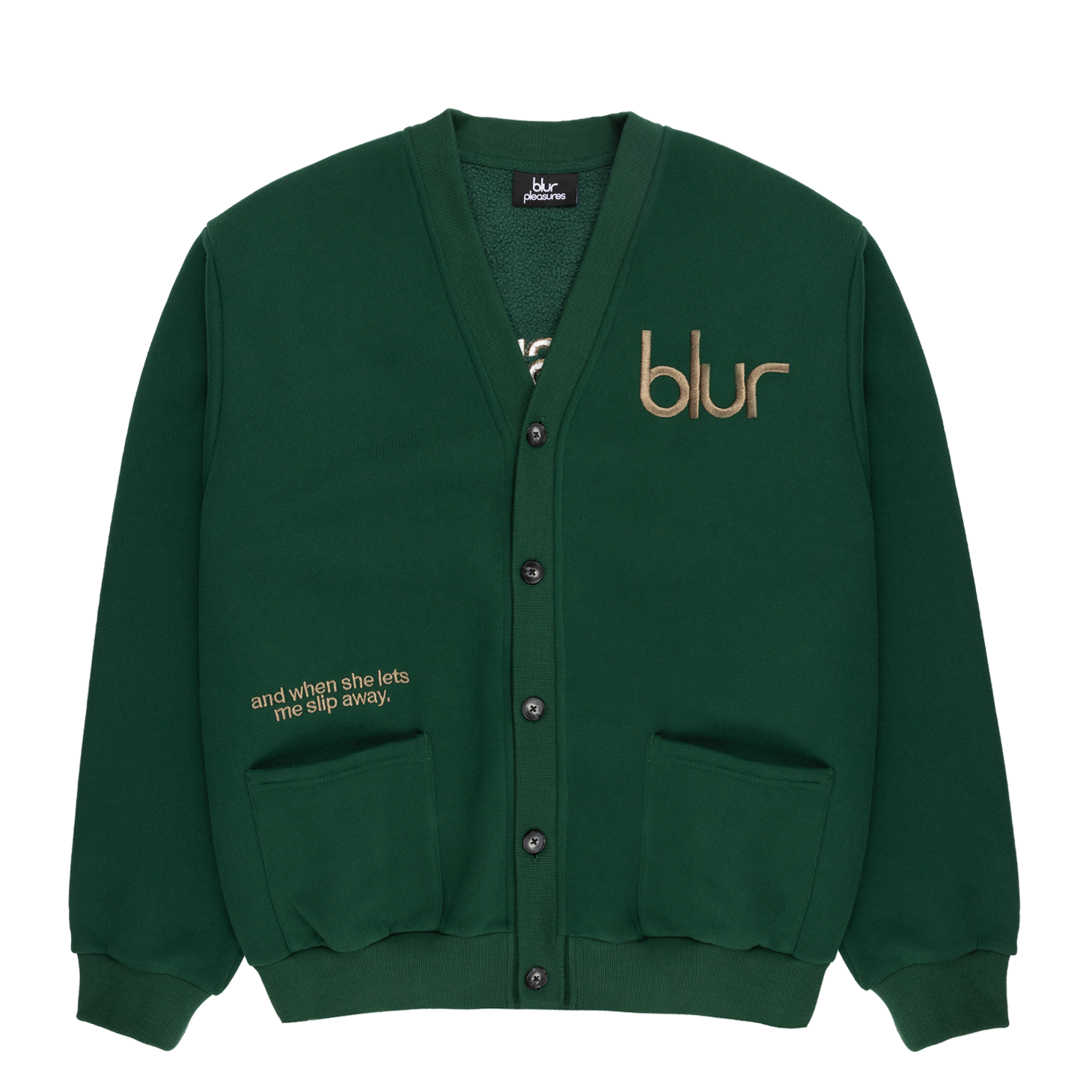 Pleasures Blur Cardigan Sweater 'Green' Pleasures Blur Cardigan Sweater 'Green'