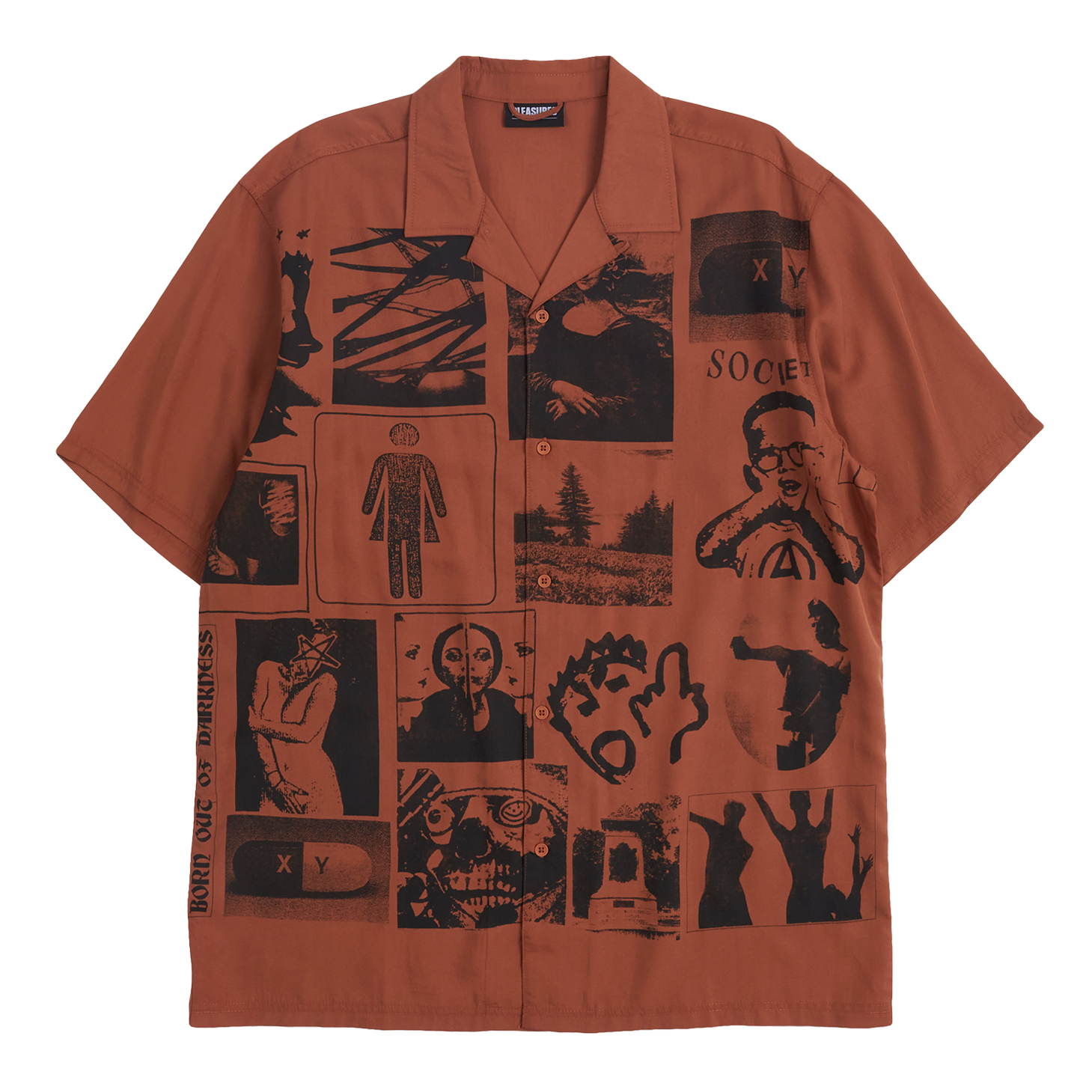 Pleasures Choices Camp Collar Button Down 'Orange'
