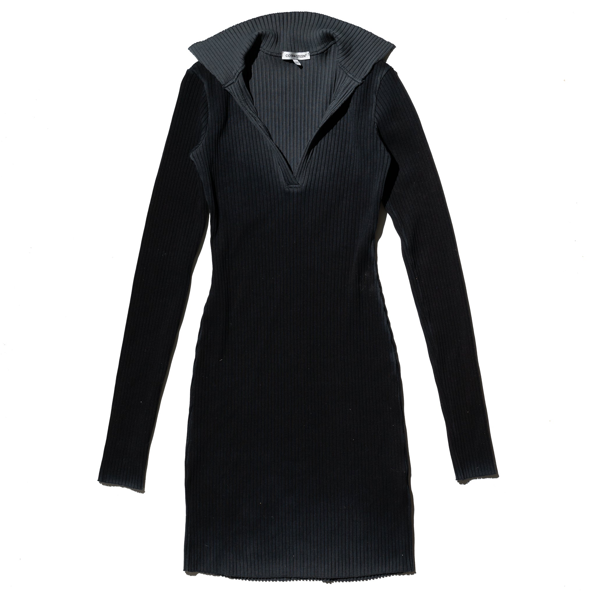 Cotton Citizen Ibiza Polo Mini Dress in Vintage Black