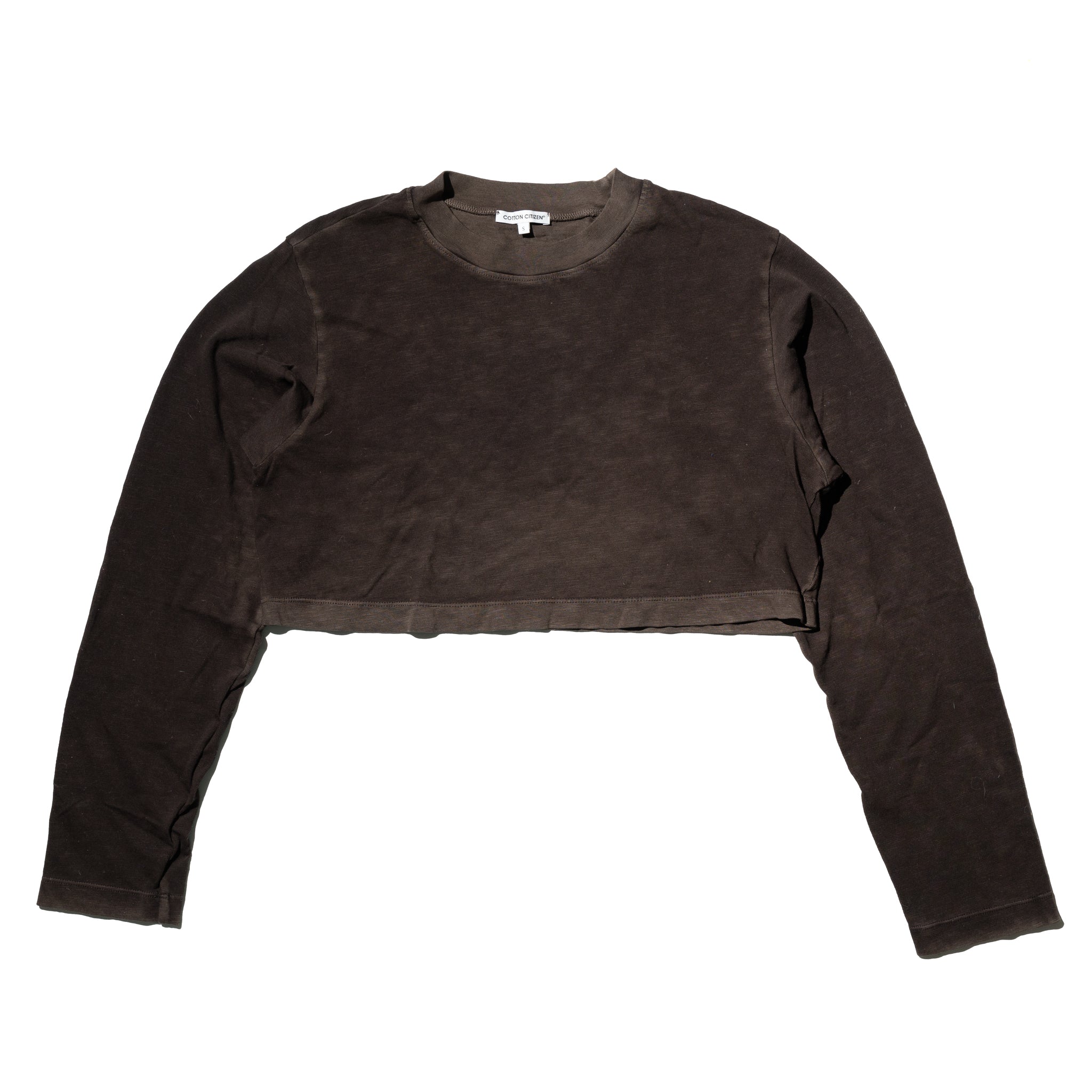 Cotton Citizen Tokyo Crop Shirt in Vintage Espresso