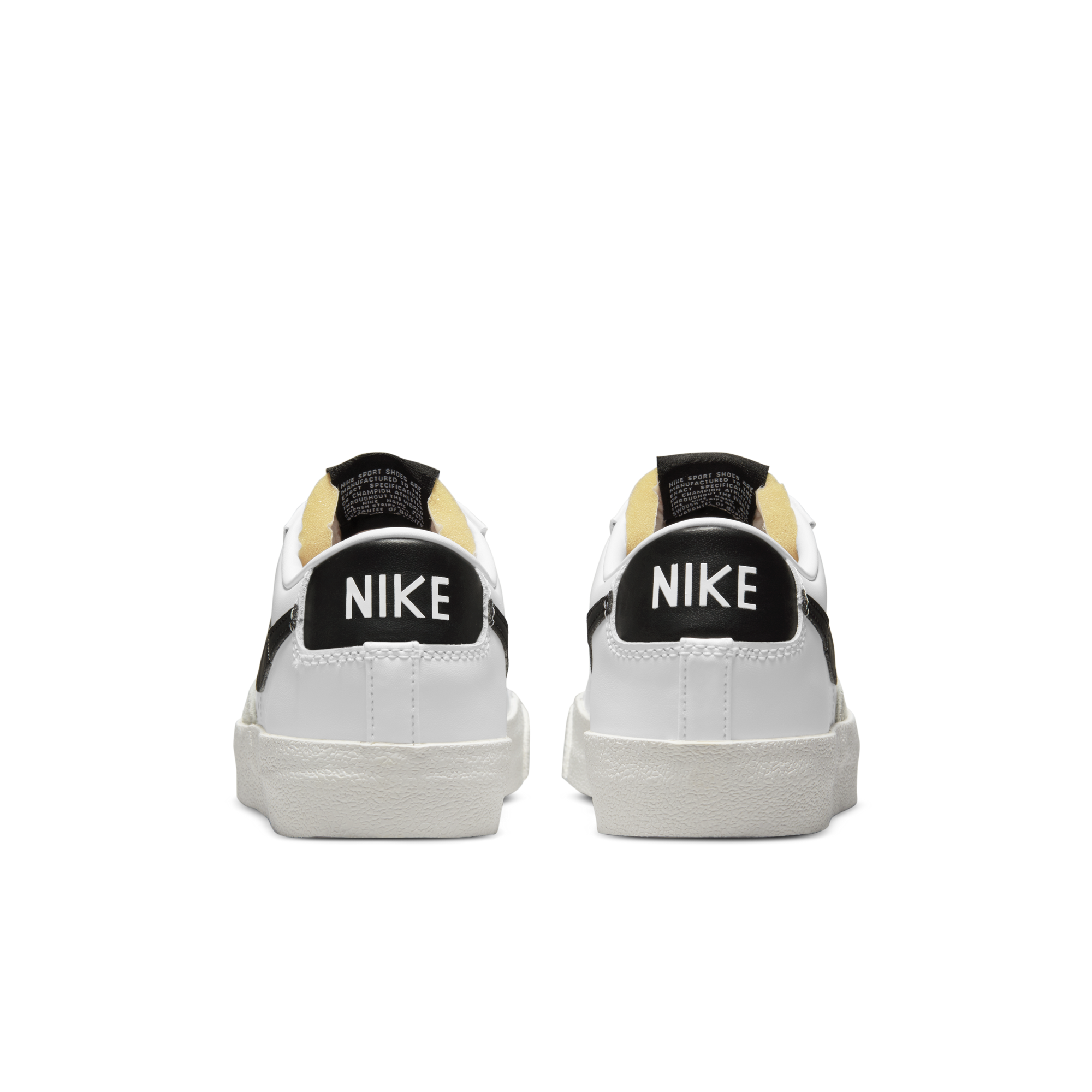 Womens Nike Blazer Low '77 'White/ Black Heel'