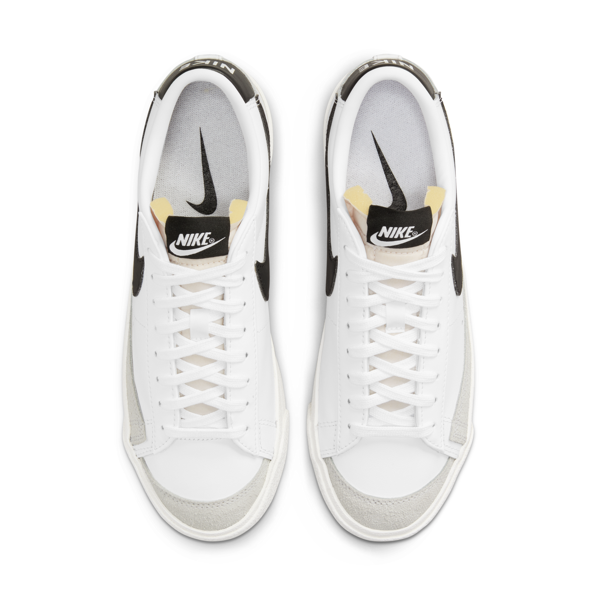 Womens Nike Blazer Low '77 'White/ Black Heel'