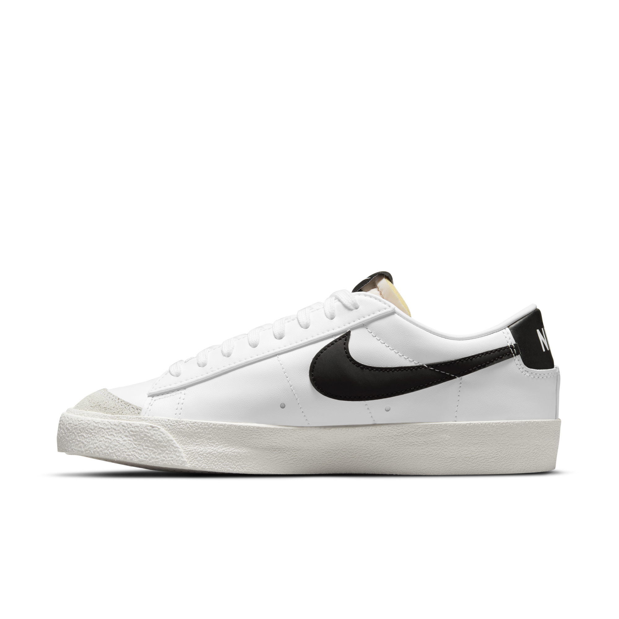 Womens Nike Blazer Low '77 'White/ Black Heel'