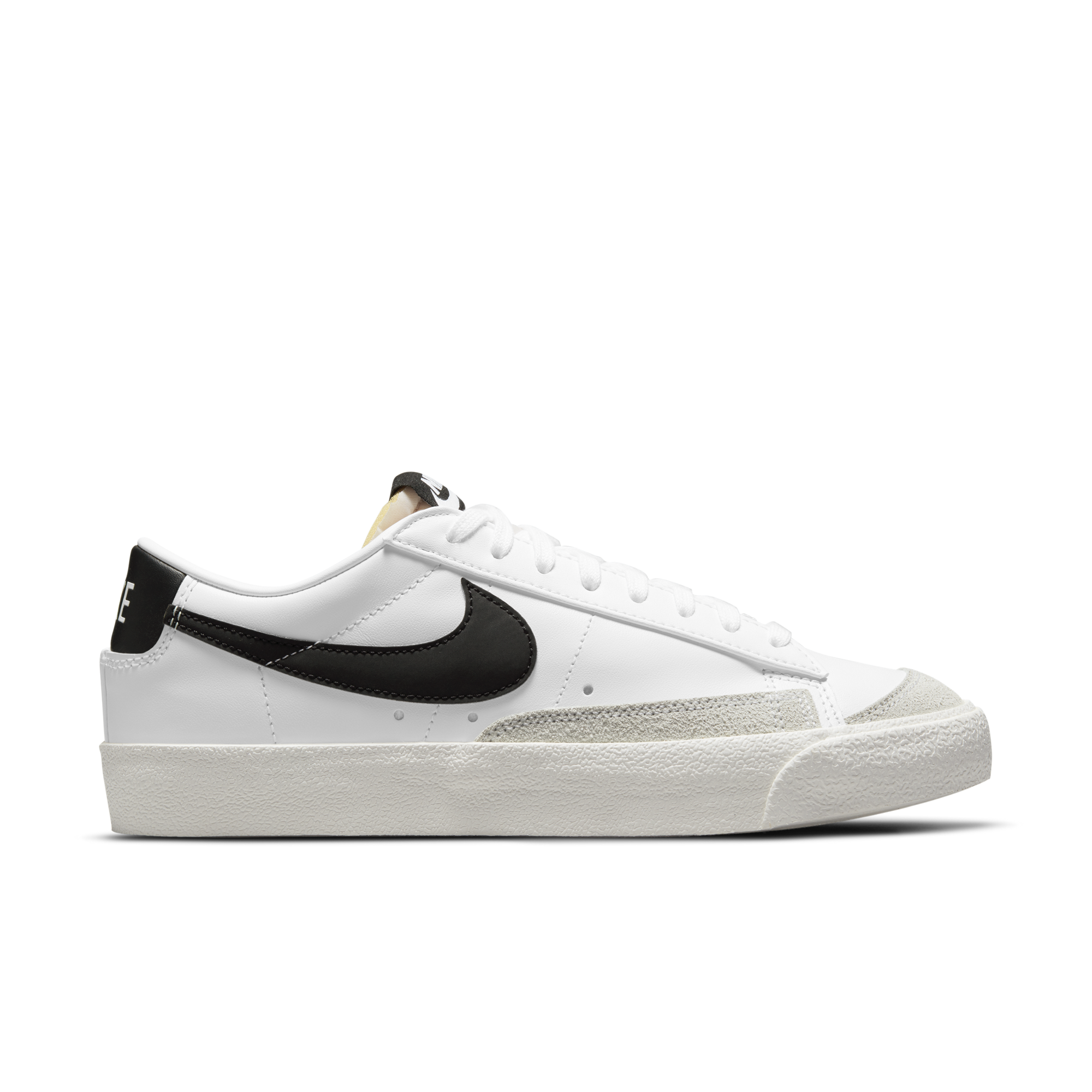 Womens Nike Blazer Low '77 'White/ Black Heel'