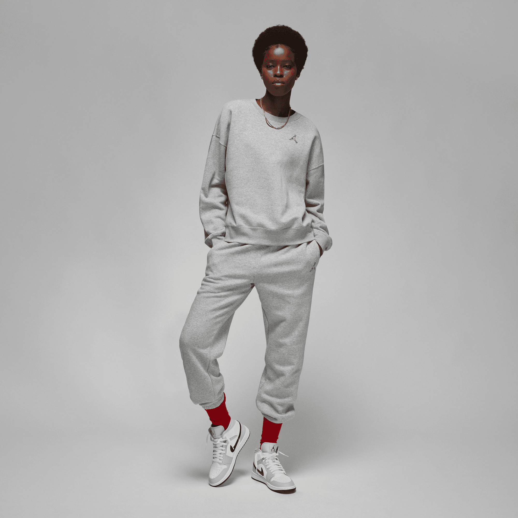 Womens Jordan Brooklyn Fleece 'Grey'