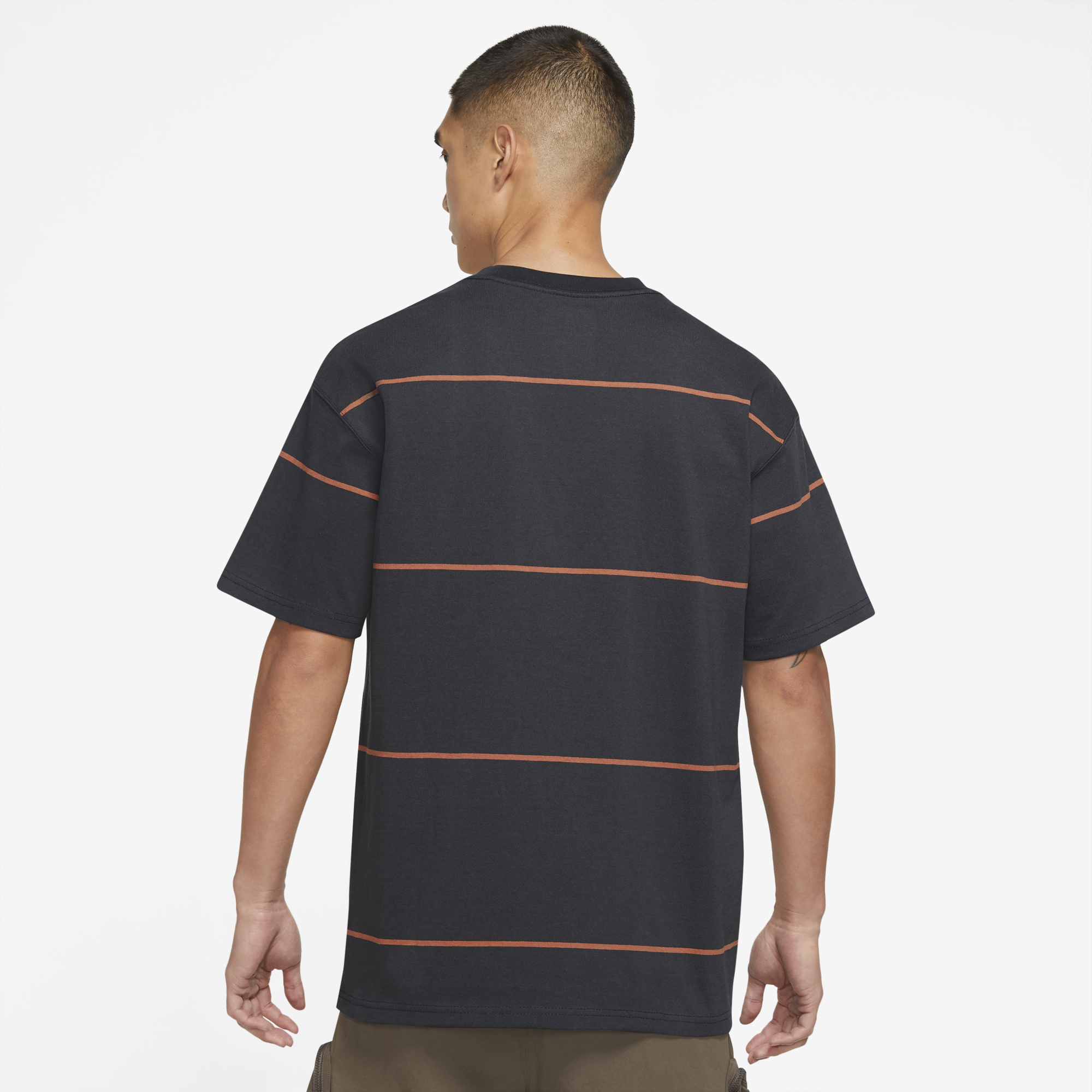 Nike ACG Stripe T-Shirt 'Dark Smoke Grey/ Orange'
