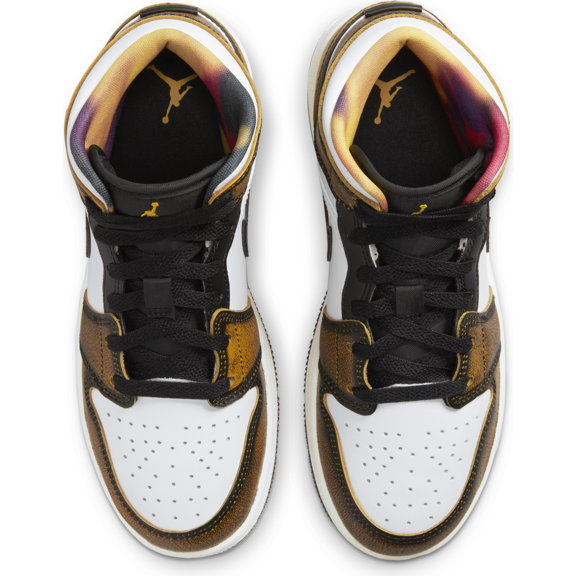 Youth Air Jordan 1 Mid SE (GS) 'Orange Wear Away'