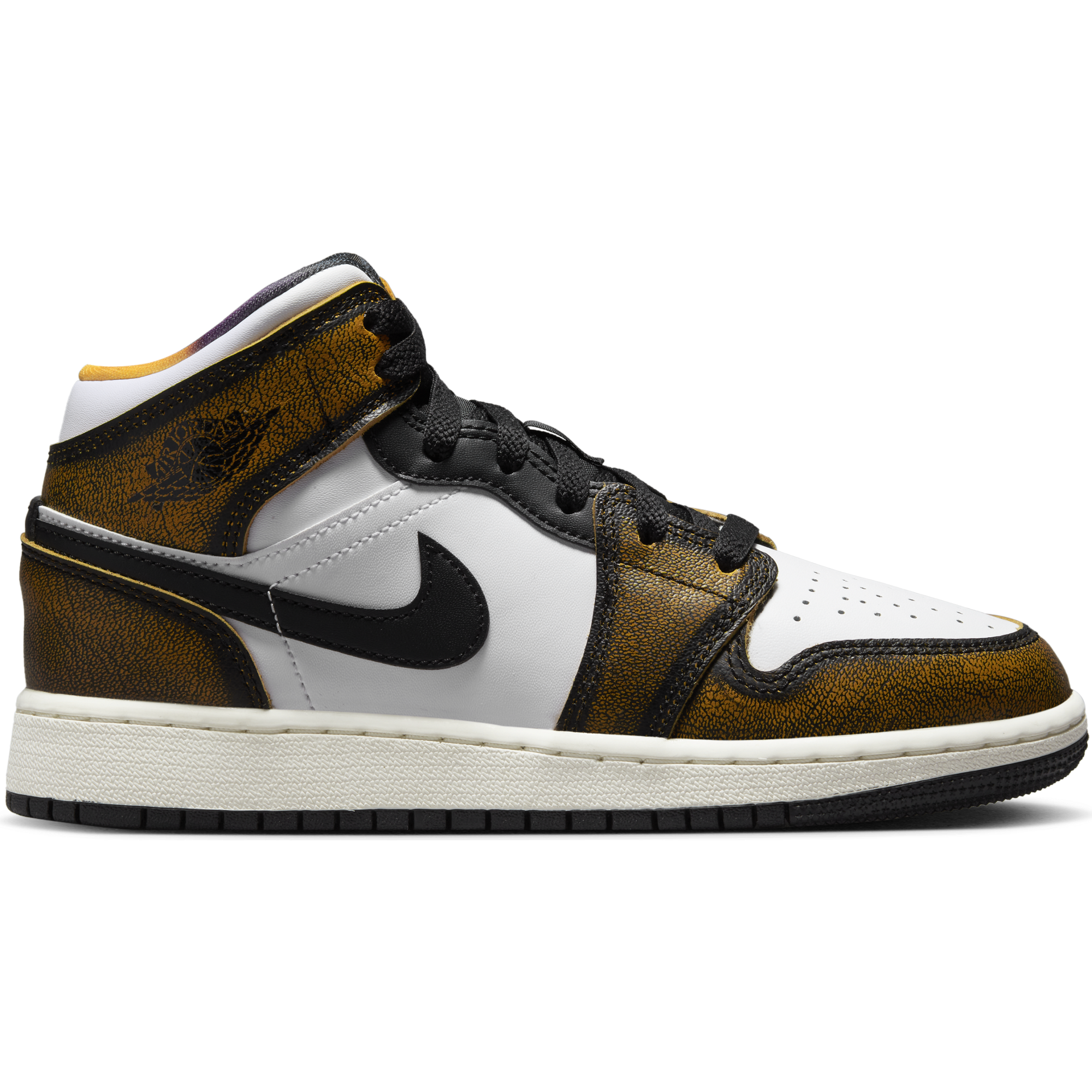 Youth Air Jordan 1 Mid SE (GS) 'Orange Wear Away'