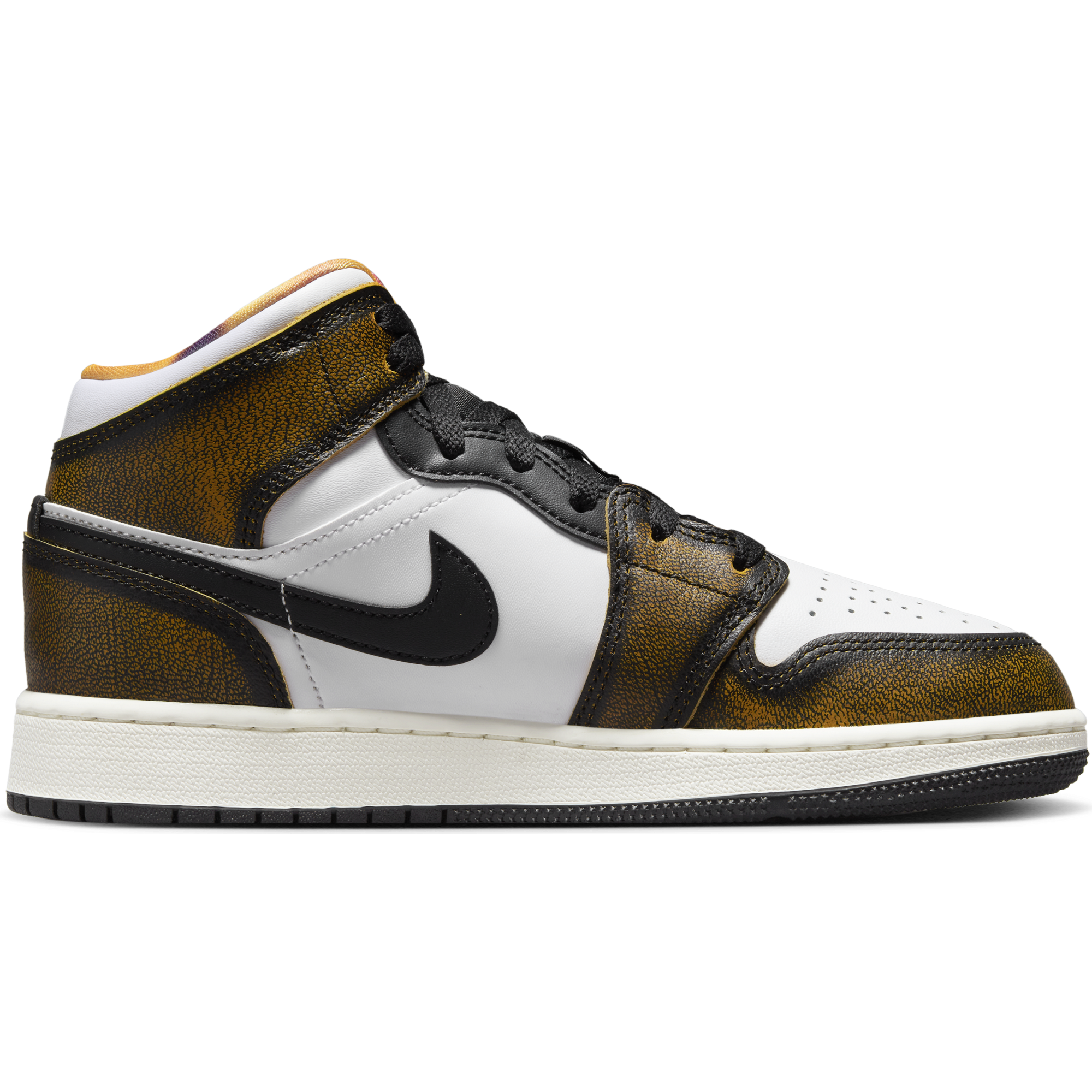 Youth Air Jordan 1 Mid SE (GS) 'Orange Wear Away'