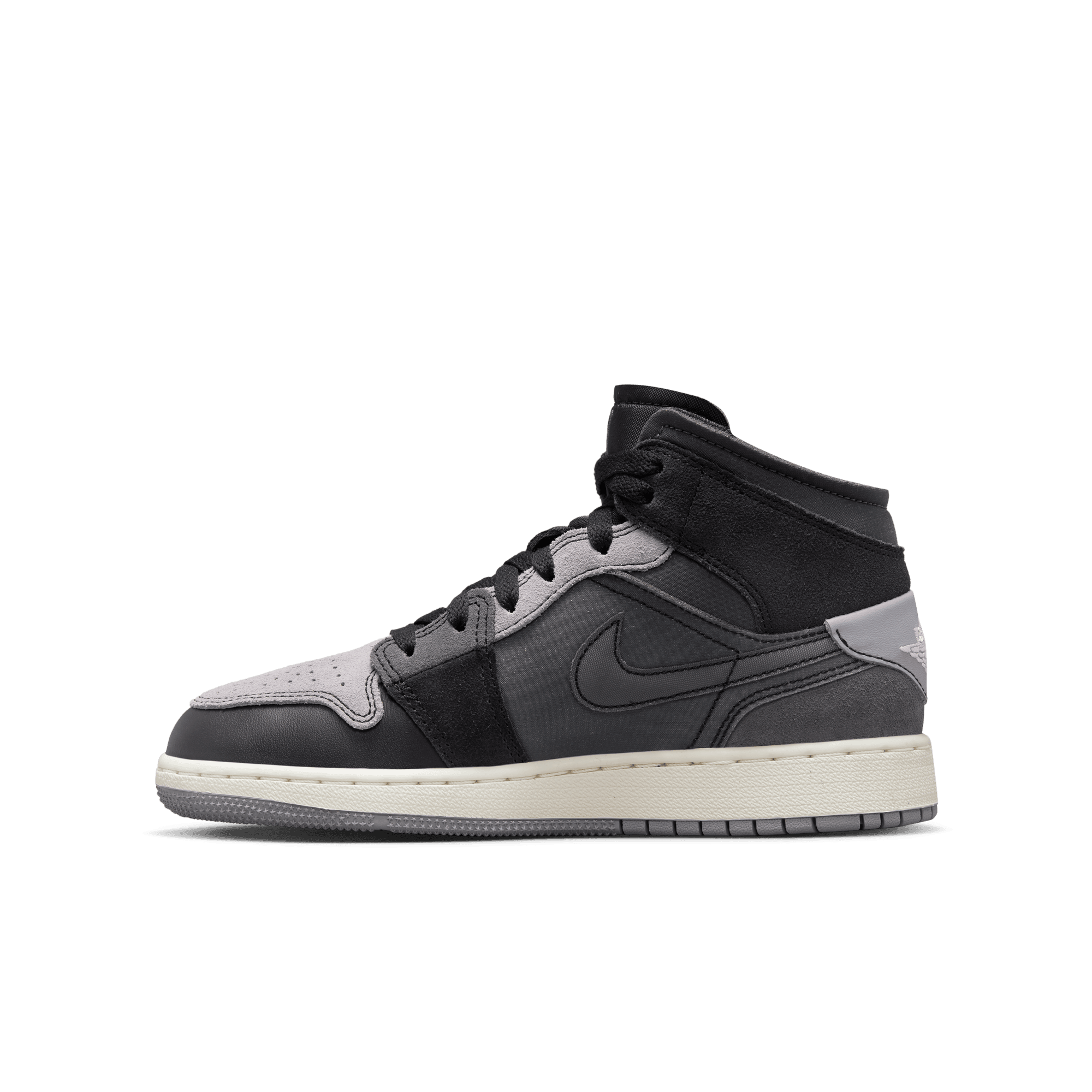 Youth Air Jordan 1 Mid SE Craft SE 'Inside Out Black'