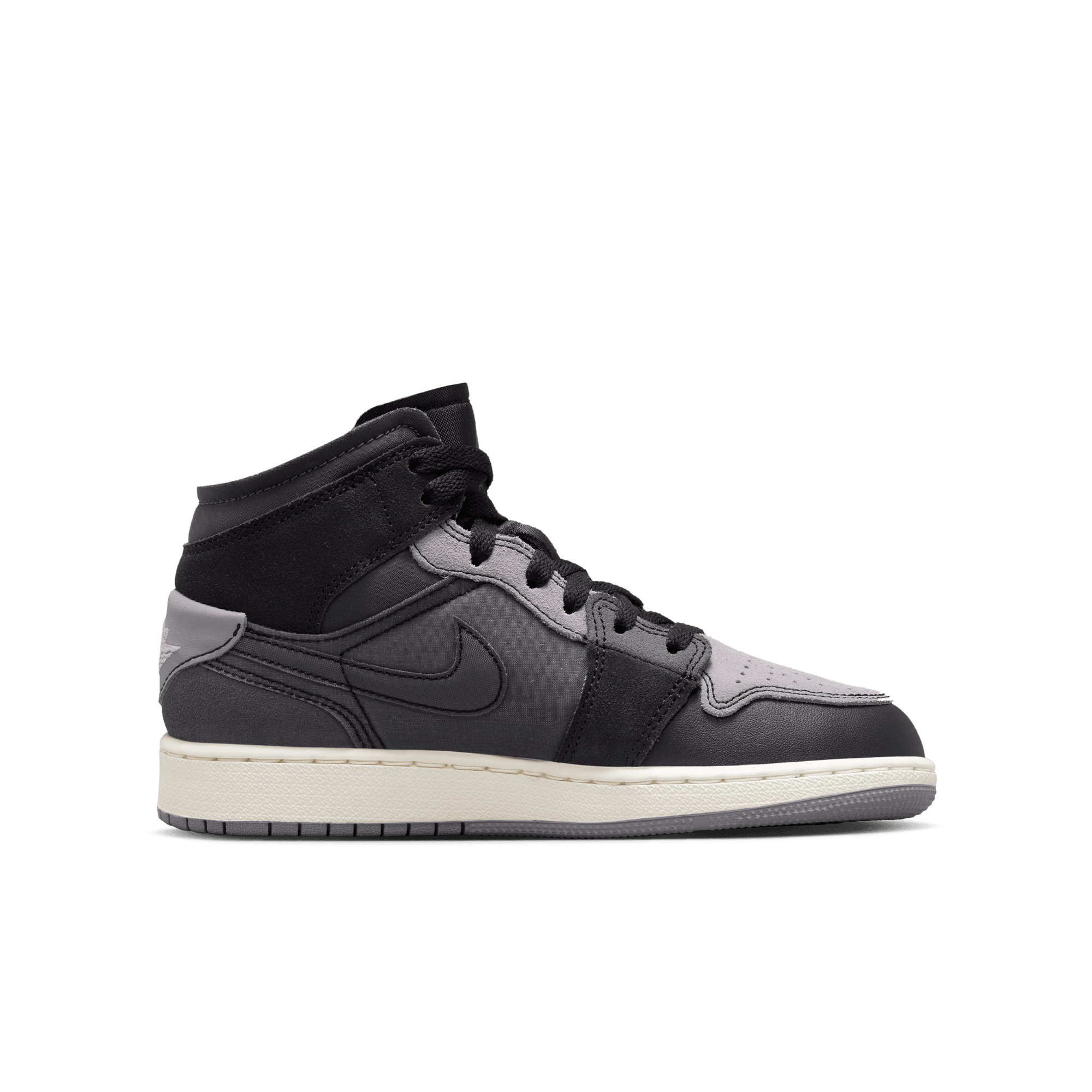 Youth Air Jordan 1 Mid SE Craft SE 'Inside Out Black'