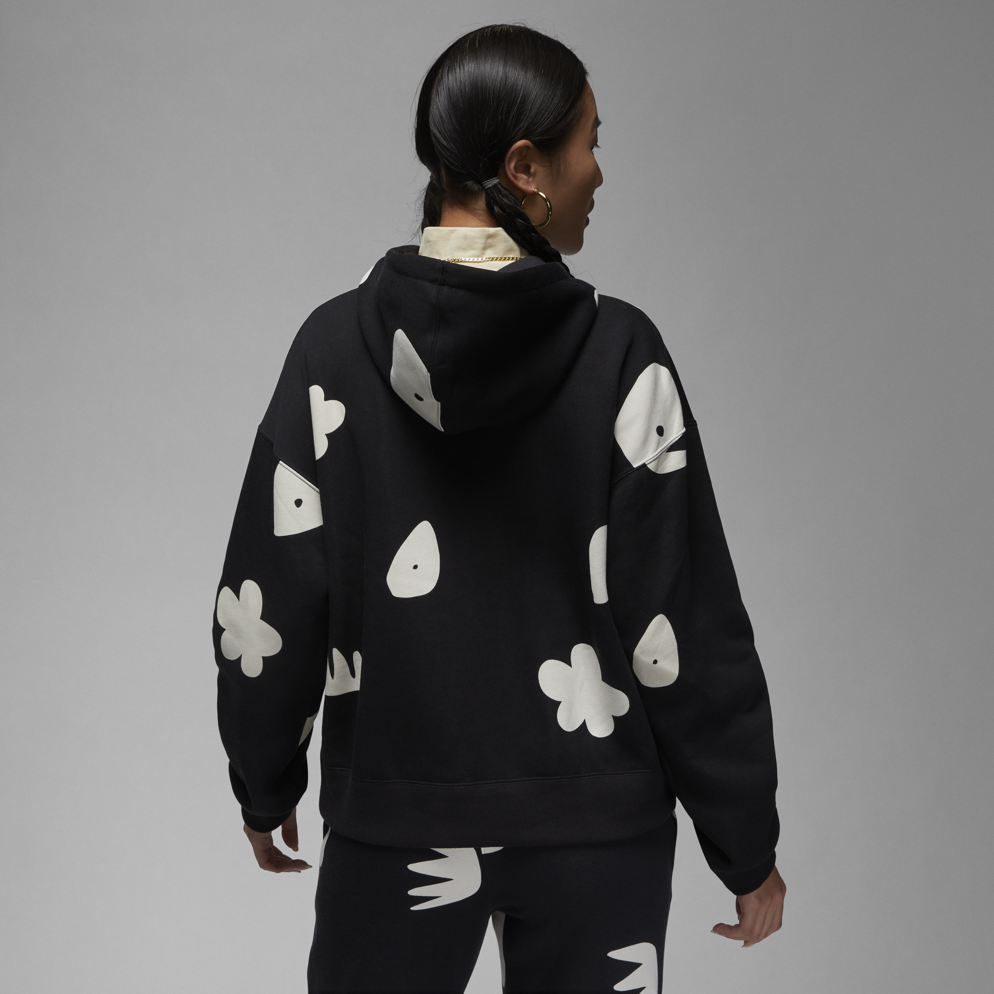 Womens Jordan Artist Series x Mia Lee Fleece Hoodie 'Black'