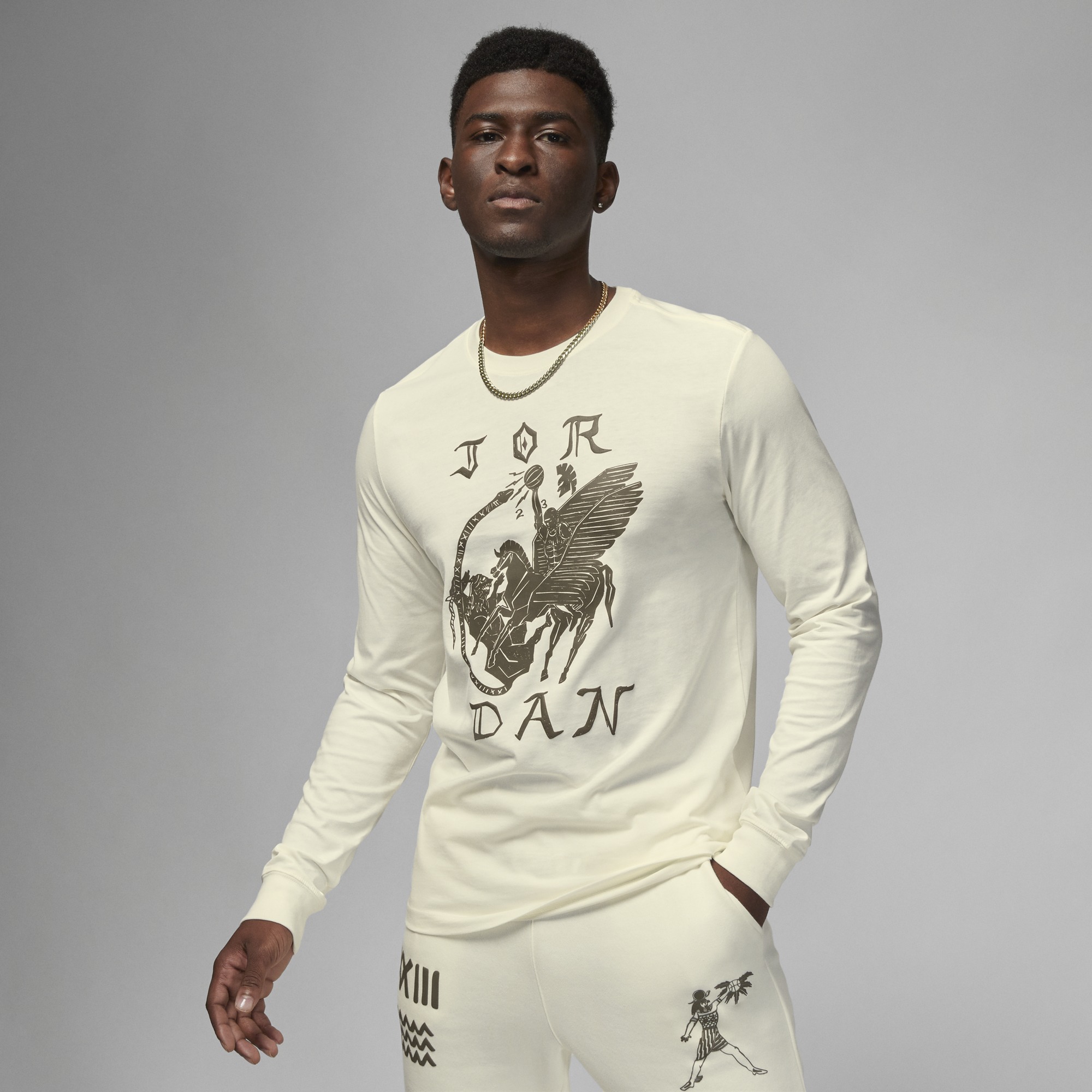 Jordan Artist Series by Umar Rashid Long Sleeve T-Shirt 'Sail'