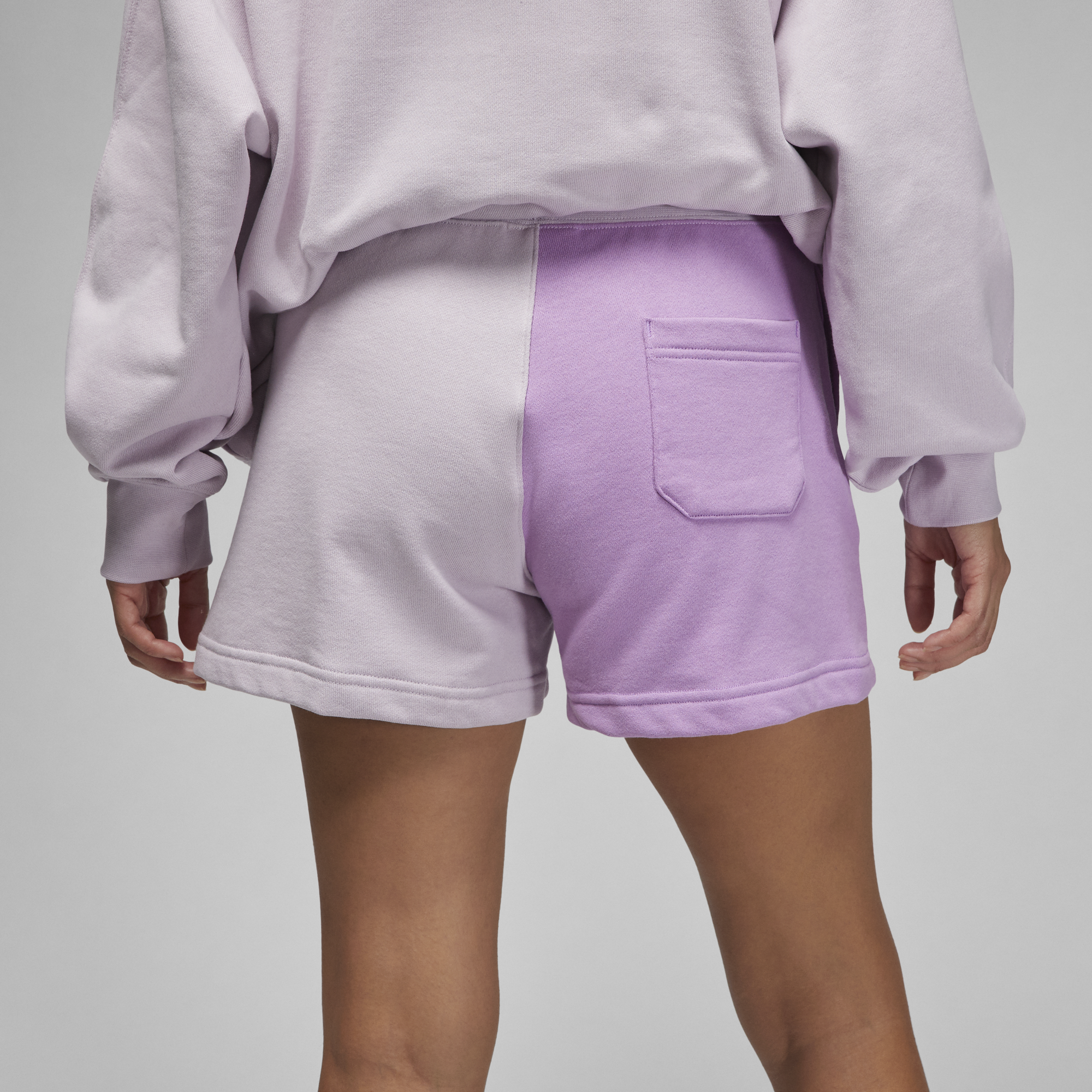 Womens Jordan Flight Fleece Shorts 'Violet Shock'