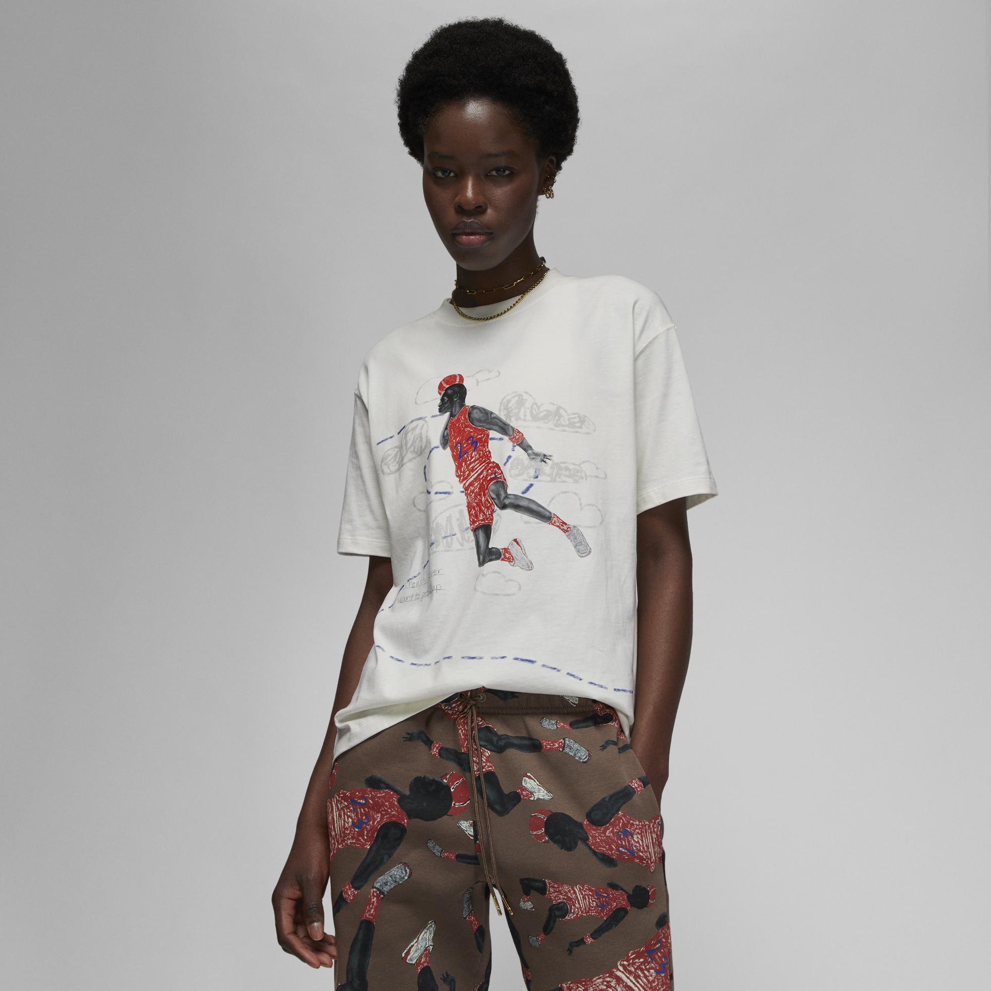 Womens Jordan Artist Series by Parker Duncan T Shirt ' Sail'