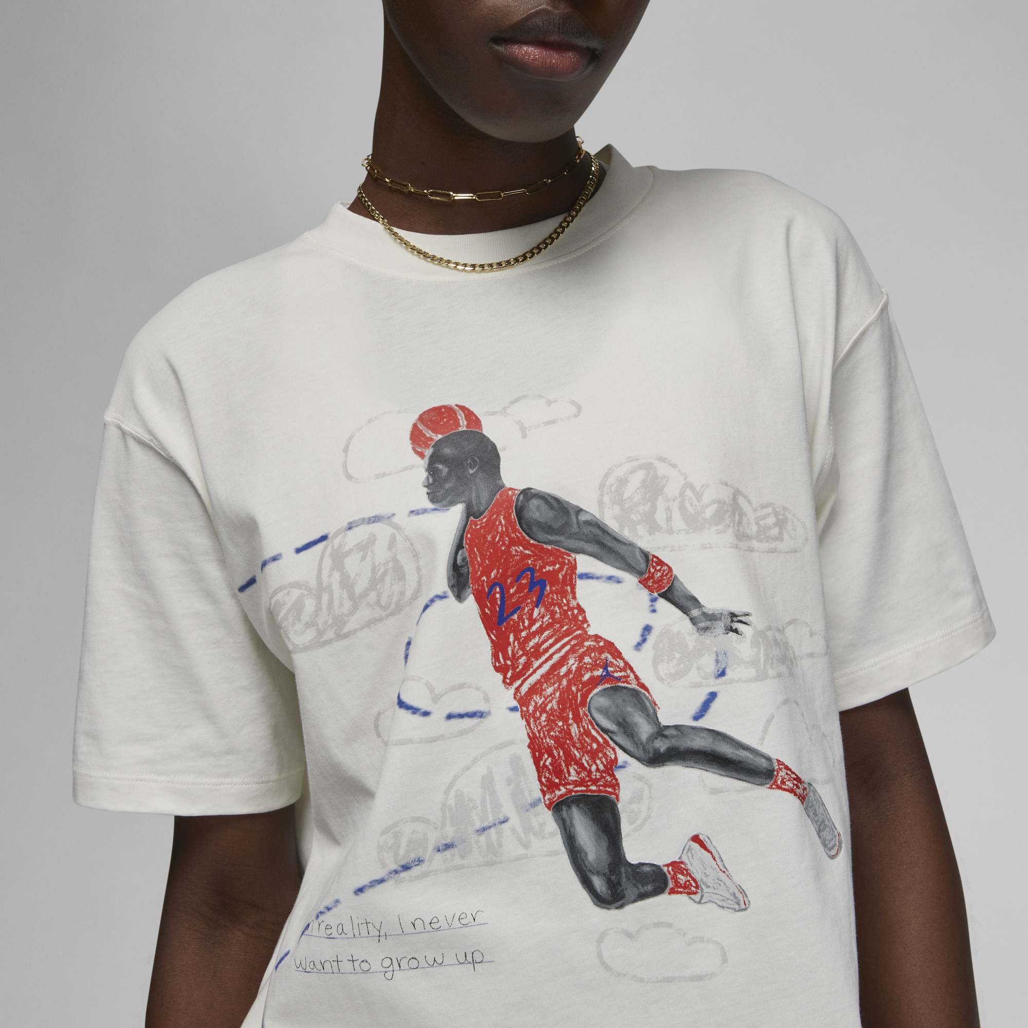 Womens Jordan Artist Series by Parker Duncan T Shirt ' Sail'