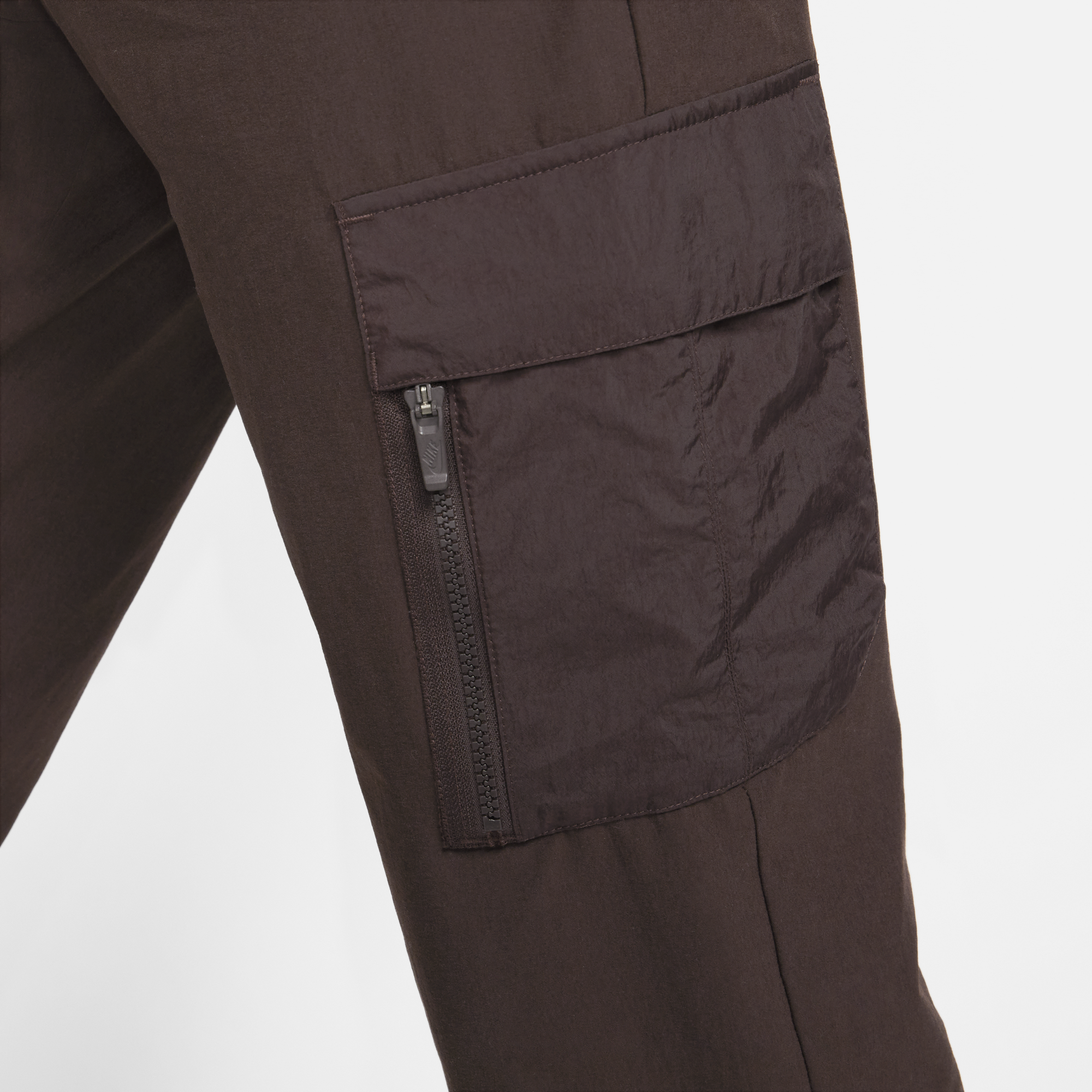 Womens Nike Woven Cropped Cargo Jogger Pants 'Brown'