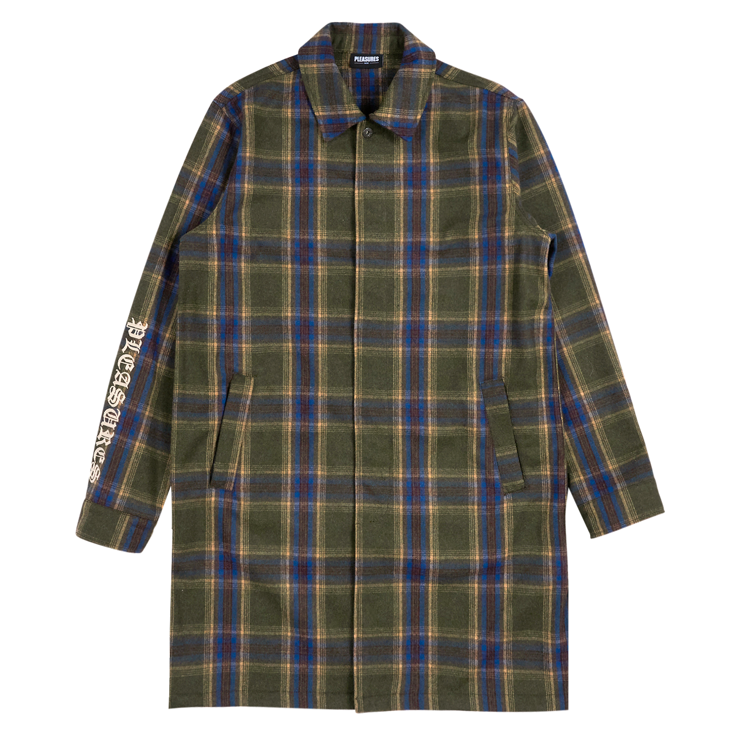 Pleasures Soul Plaid Trenchcoat 'Green'