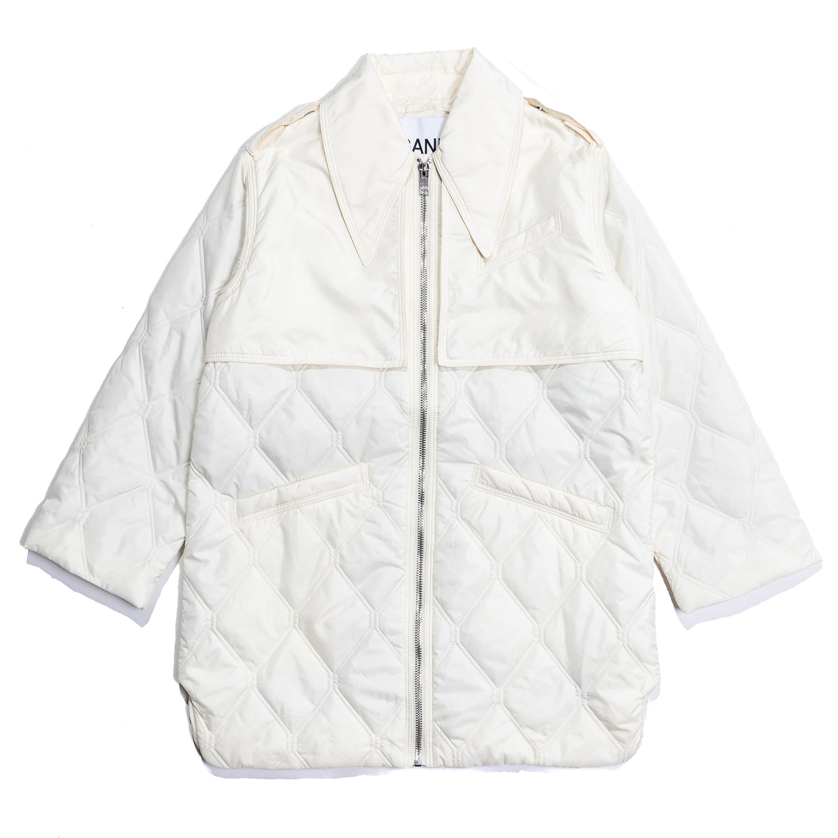 Ganni Ripstop Quilt Midi Jacket 