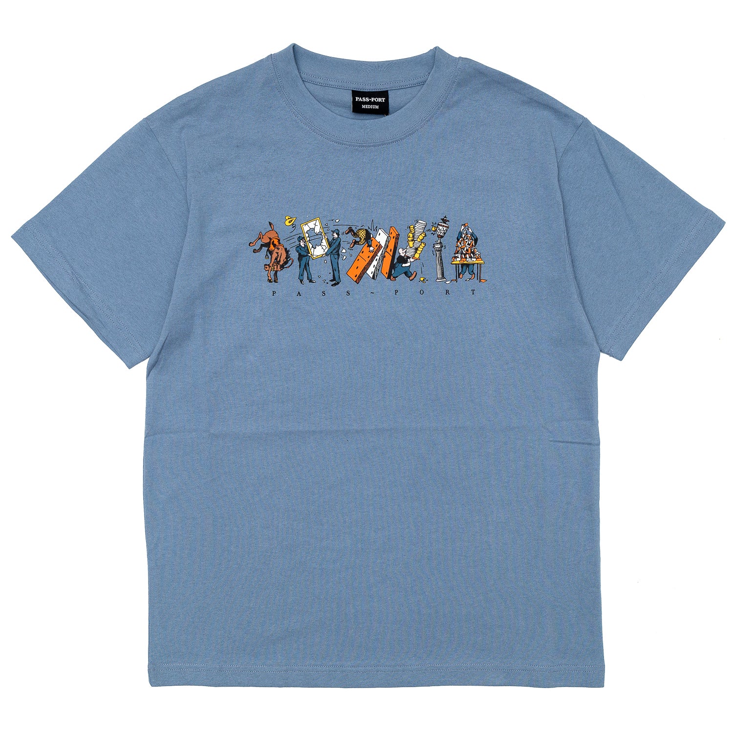 Passport Take Care T-shirt 'Stonewashed Blue'