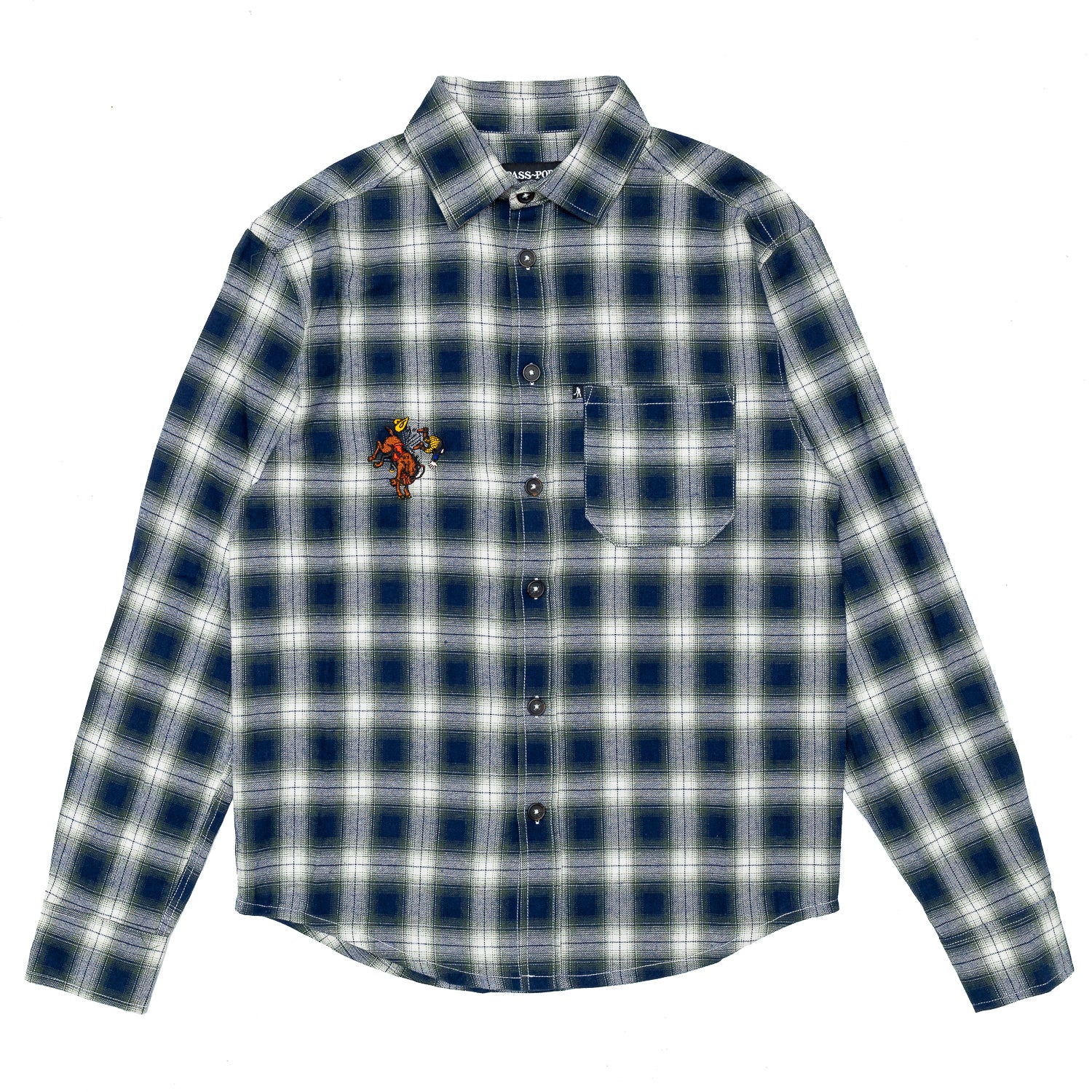 Passport Horsey Flannel LS 'Dark Moss'