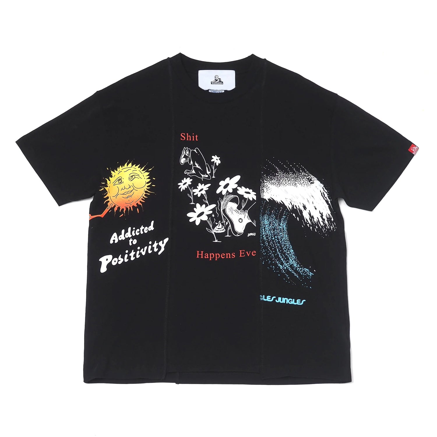 Jungles JUNGLES Triple Split SS Tee 'Black'