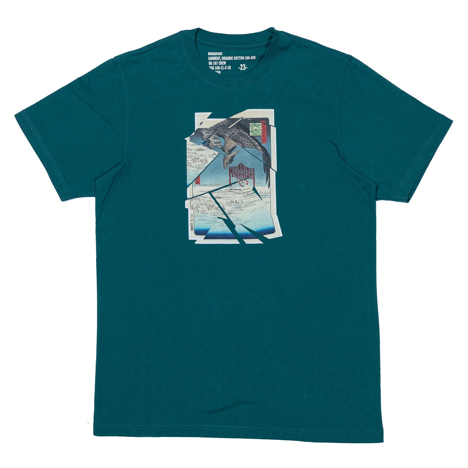 Maharishi Shattered Woodblock T-Shirt 'Dark Teal'