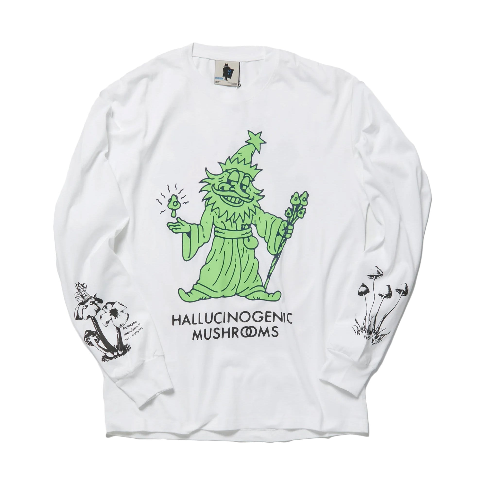 Real Bad Man Hallucinogenic Wiz Long Sleeve T-Shirt 'White'