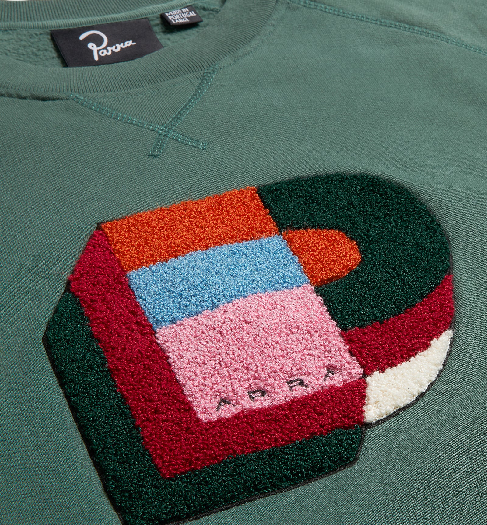 by Parra Building Block Logo Crewneck Sweatshirt 'Green'