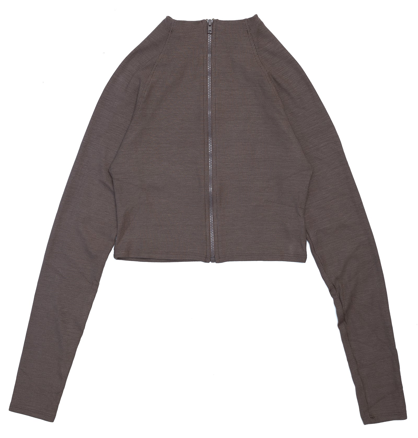 Joah Brown Crop Zip Long Sleeve 'Muave'