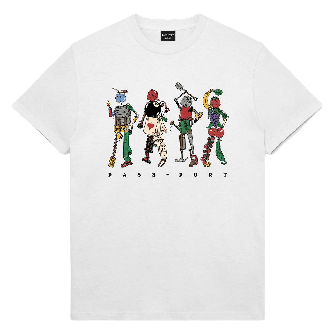 Passport Assorted Friends Tee 'White'