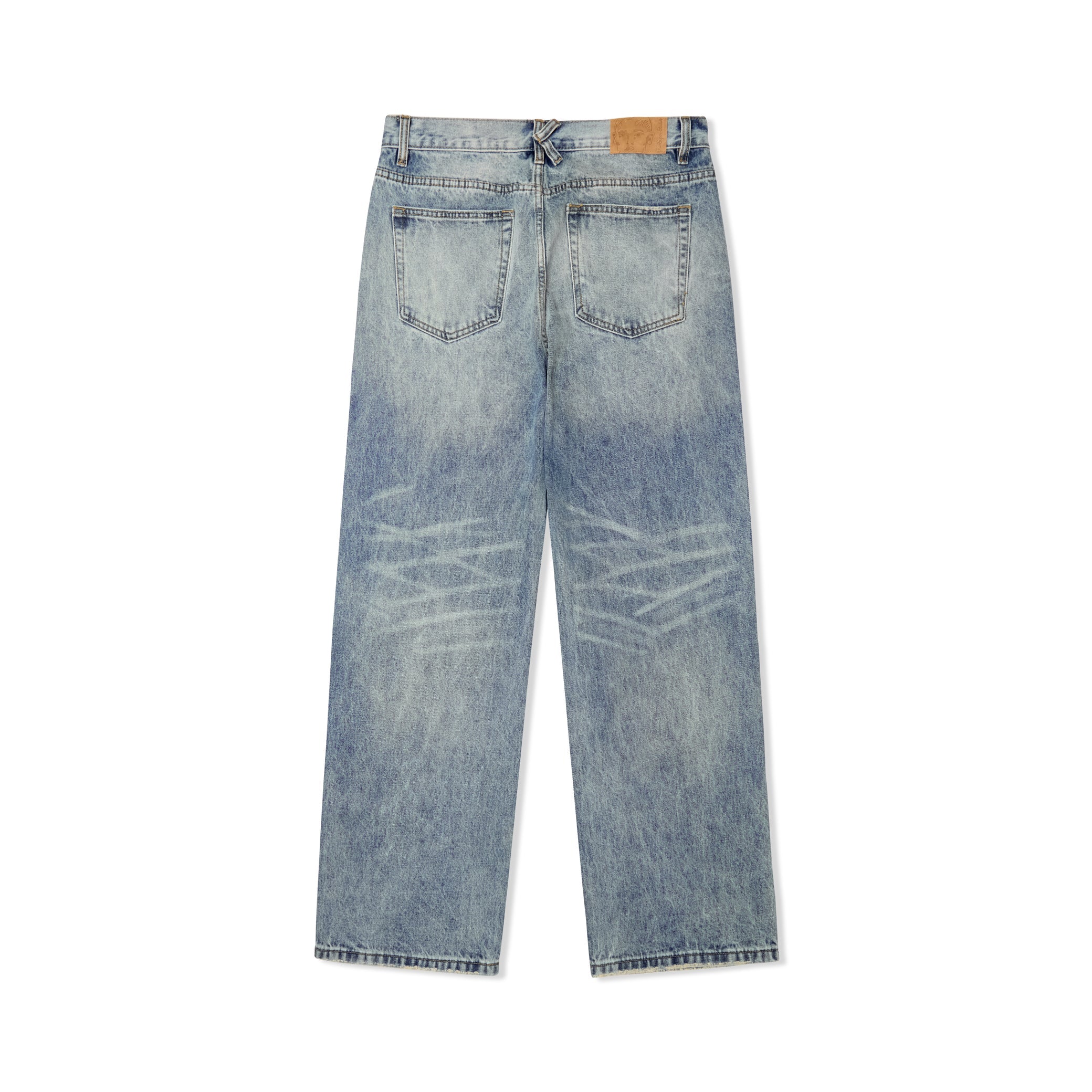 Kidsuper Rhinestone Face Jeans 'Blue'