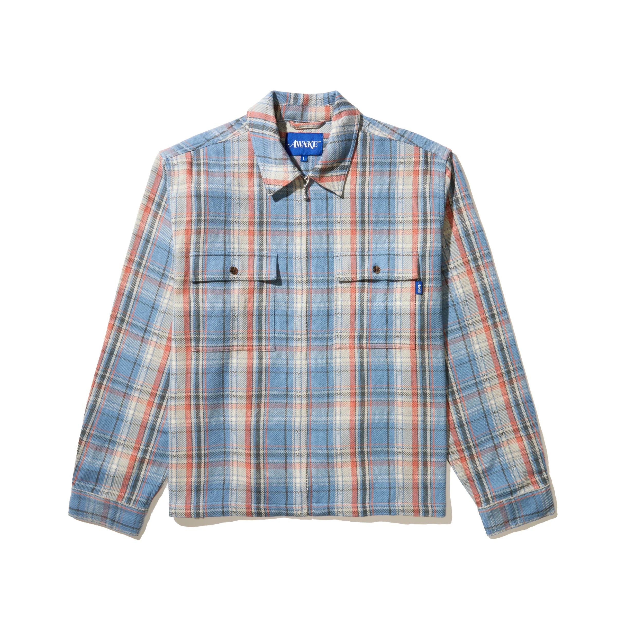 Awake NY Rivington Zip Flannel 'Blue'